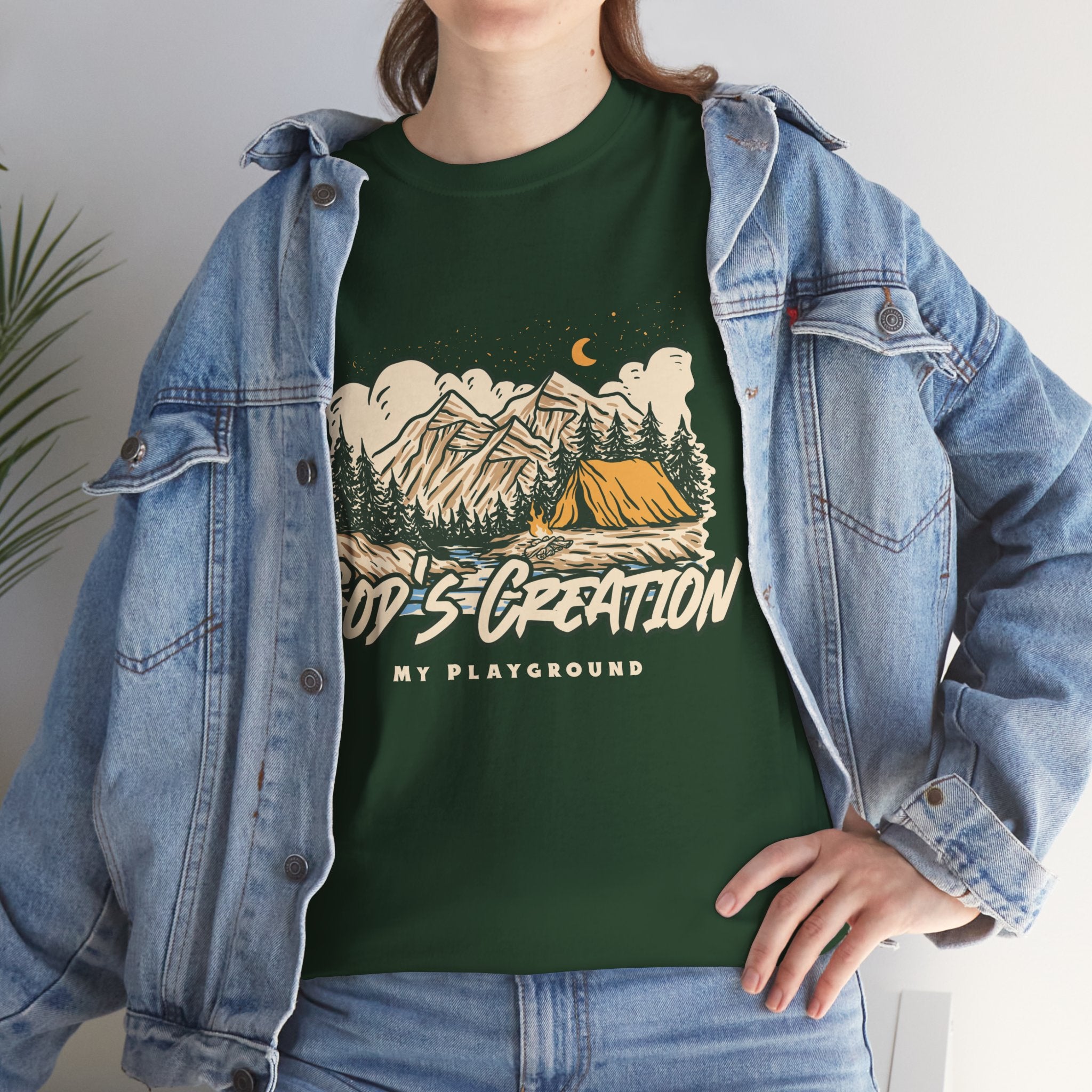 Nature-Inspired Unisex Heavy Cotton Tee, God’s Creation My Playground Shirt, Outdoor Enthusiast Apparel, Gift for Adventurers, Camping [...]