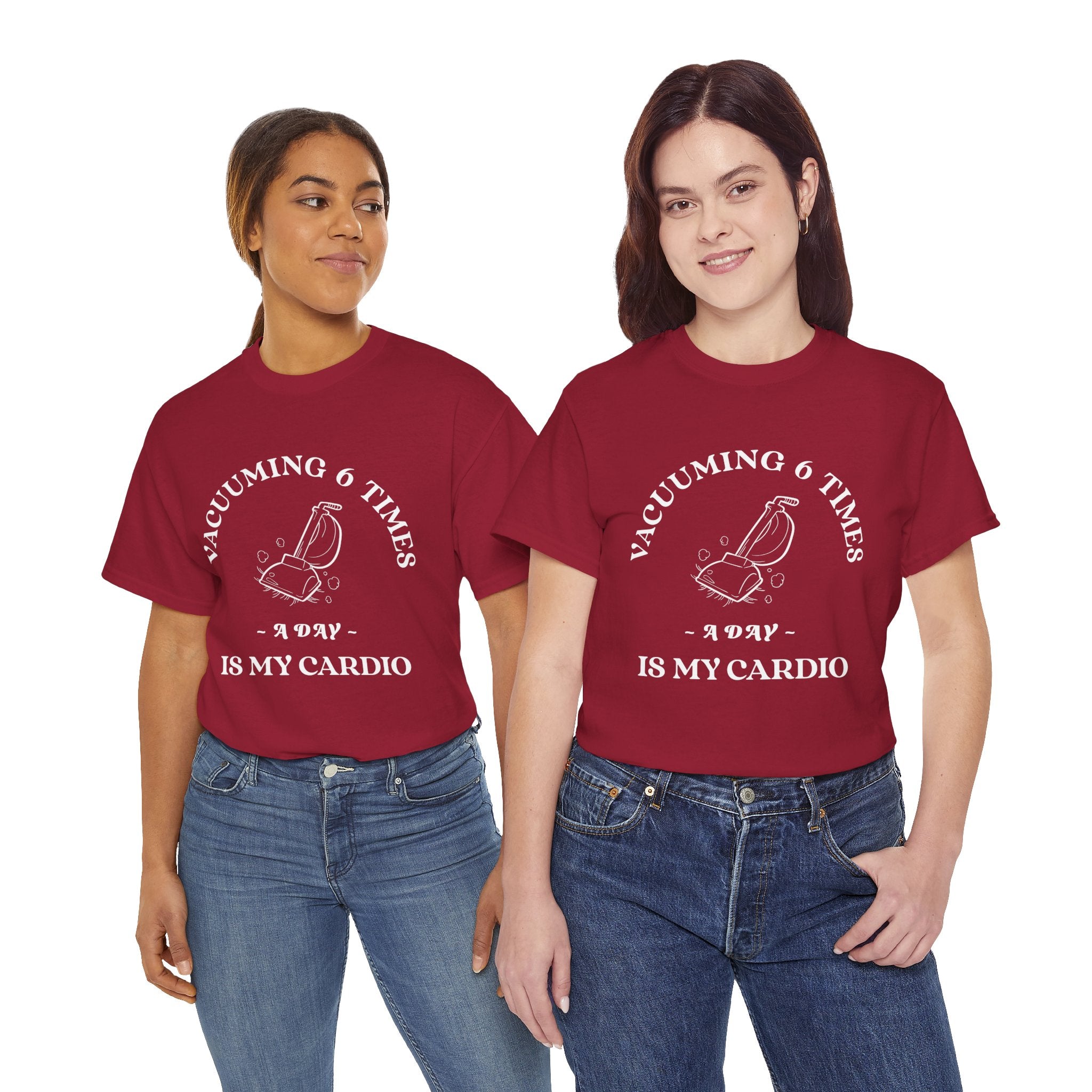 Vacuuming is My Cardio Unisex T-Shirt - Funny Cleaning Motivation Tee, Gift for Housekeepers, Homeowners, Birthday, Everyday Wear