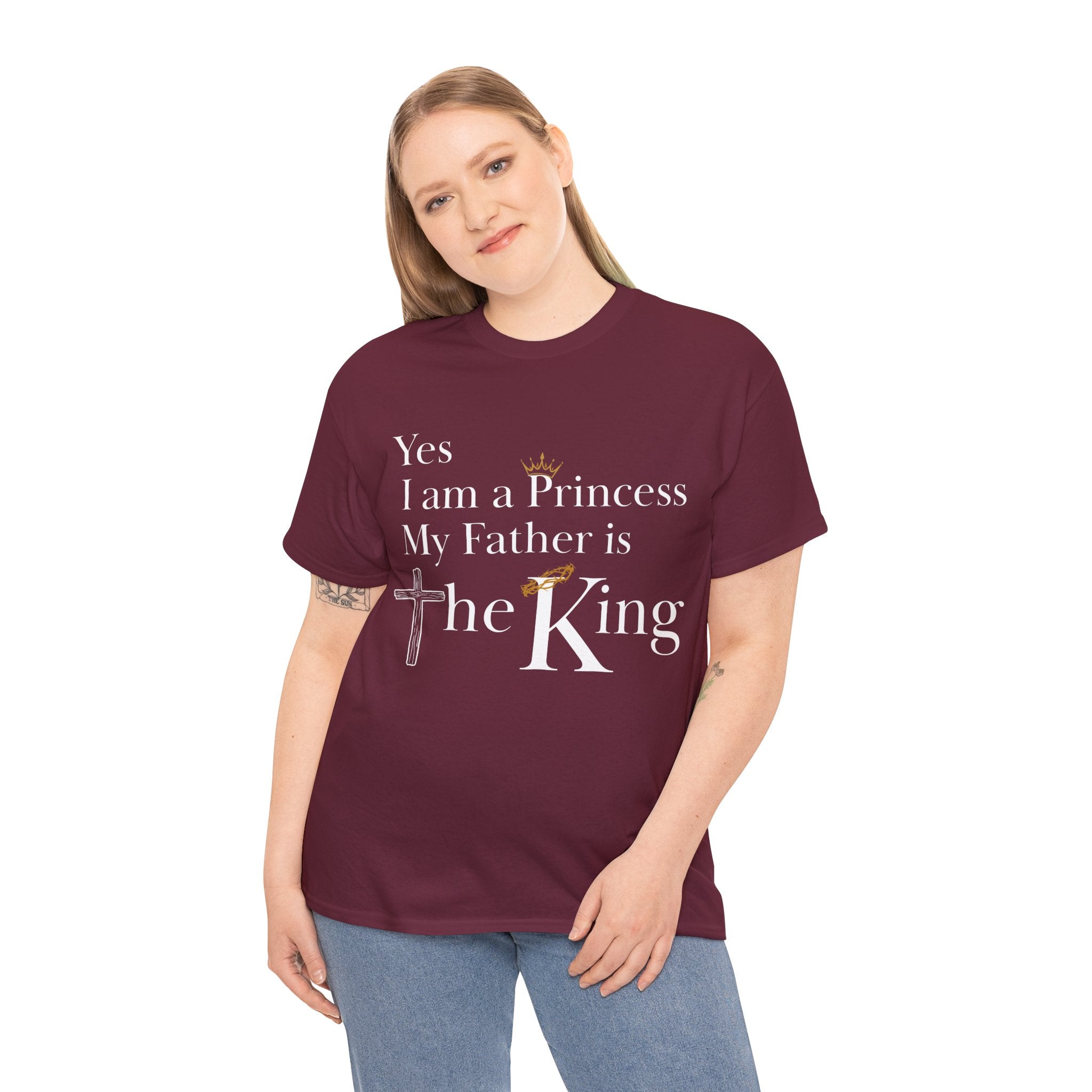 Christian Princess Tee - Inspirational Faith T-Shirt, Gift for Women, Casual Wear, Church Events, Everyday Comfort