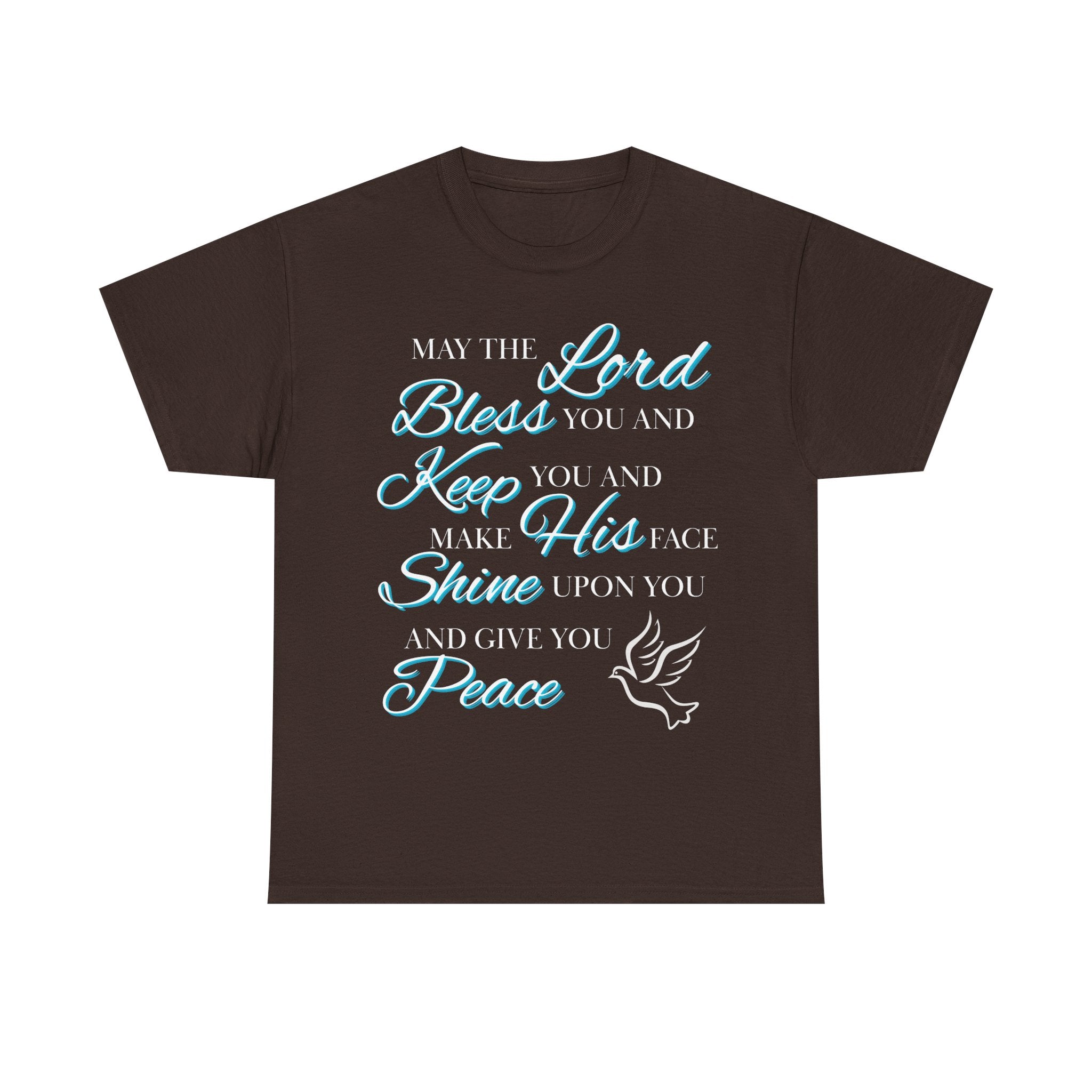 May The Lord Bless You and Keep You Faith-Inspired Unisex Heavy Cotton Tee, Inspirational Graphic Shirt, Christian Gift, Casual Wear, Spiritual Comfort, Religious Apparel
