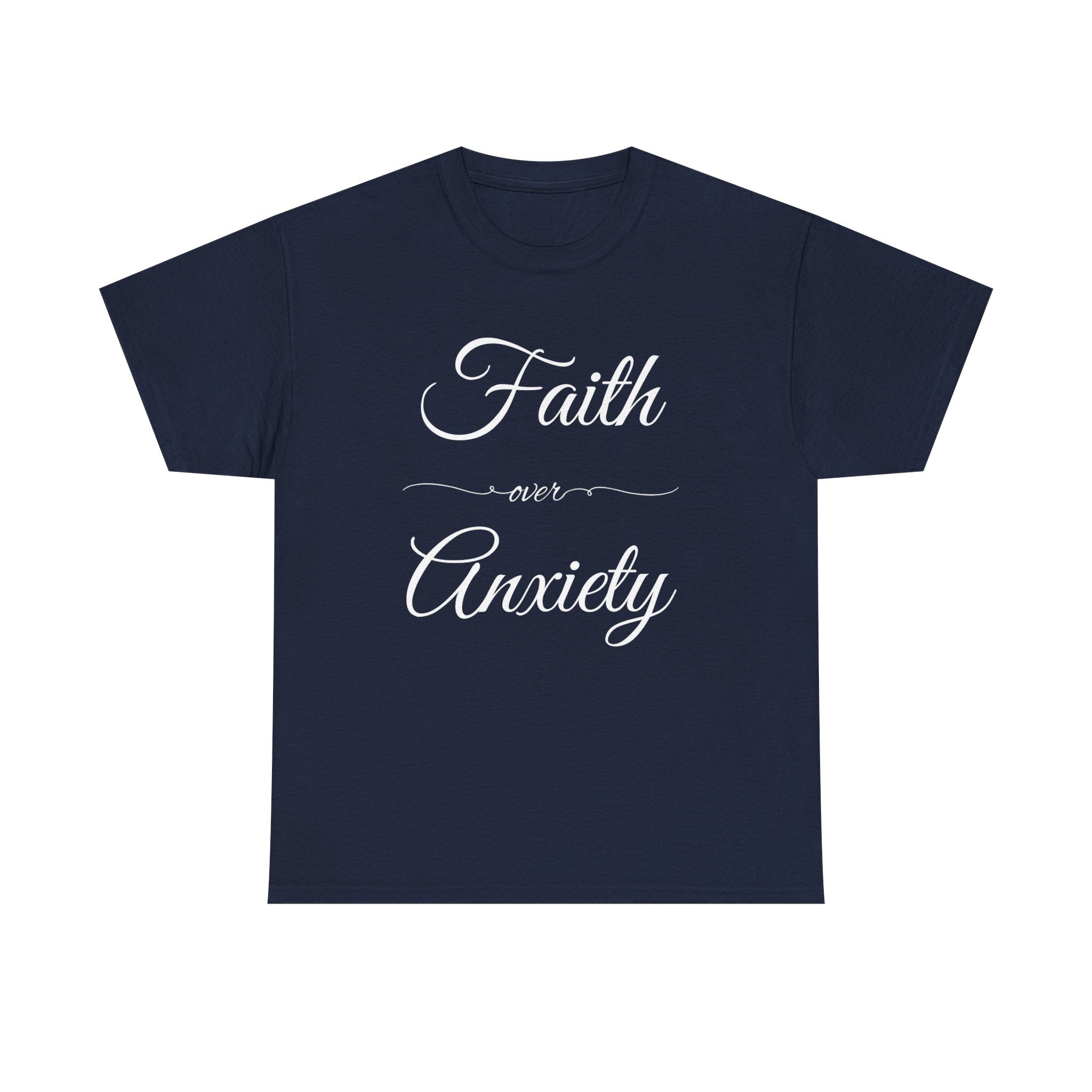 Faith Over Anxiety Unisex Heavy Cotton Tee, Motivational T-Shirt for Stress Relief, Mindfulness Apparel, Gift for Mental Health [...]