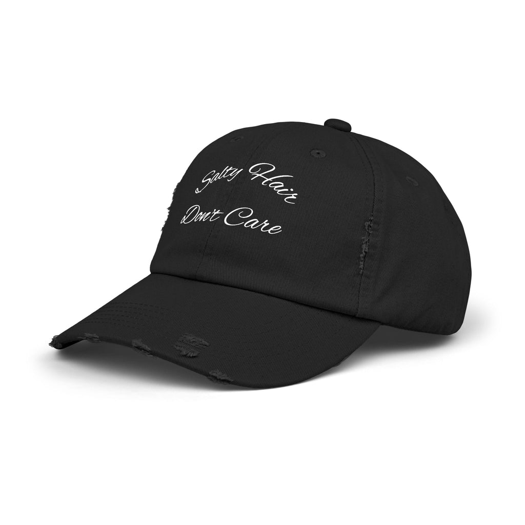 Salty Hair Don't Care Stylish Unisex Distressed Cap - Perfect for Beach Days, Vacation, and Casual Outings, Salty Hair Don't Care Hat, Trendy Accessories, [...]