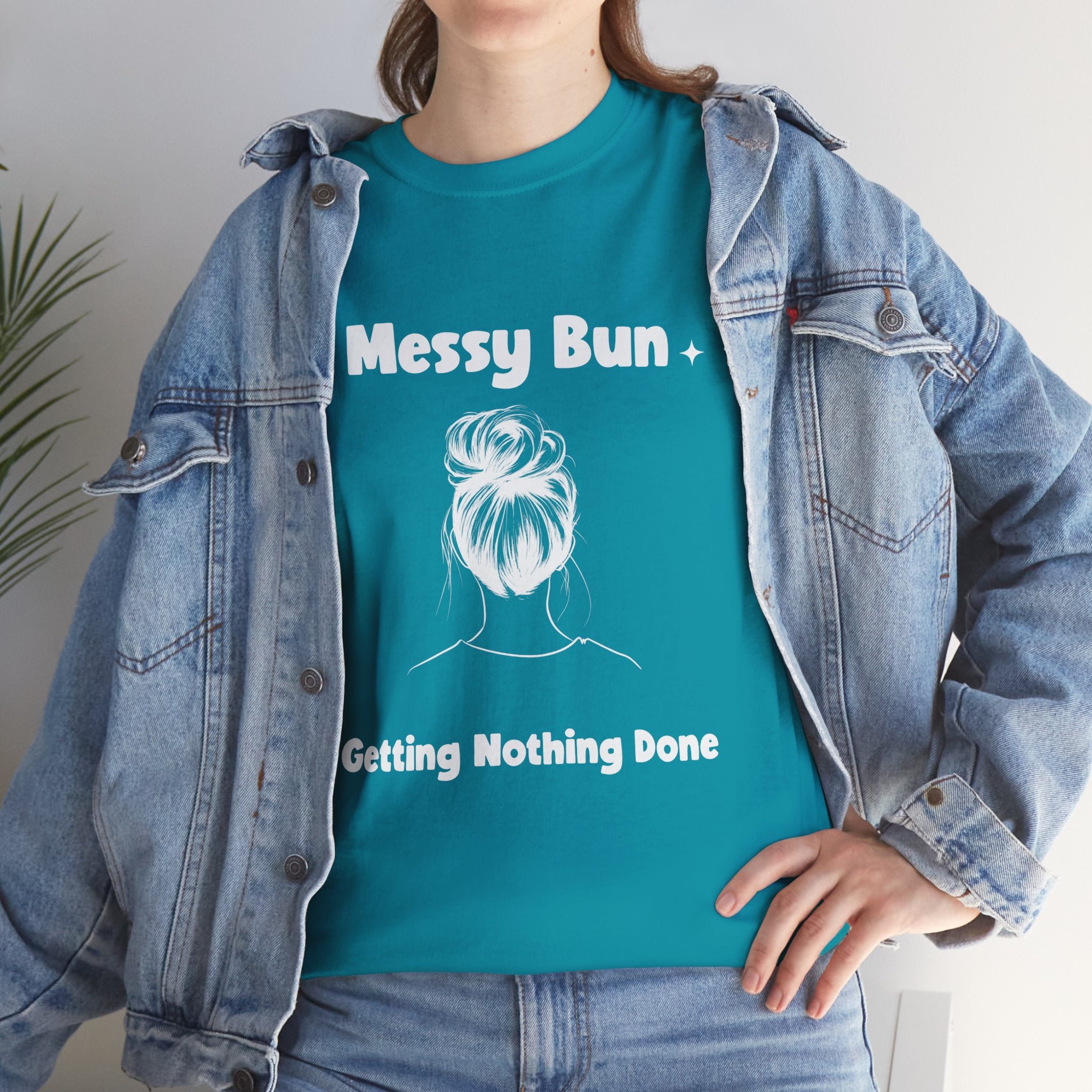 Messy Bun Getting Nothing Done Unisex Heavy Cotton Tee - Casual Everyday Tee for Home, Gift for Friends, Relaxed Fit for Women, Funny Quote Shirt, Ideal [...]
