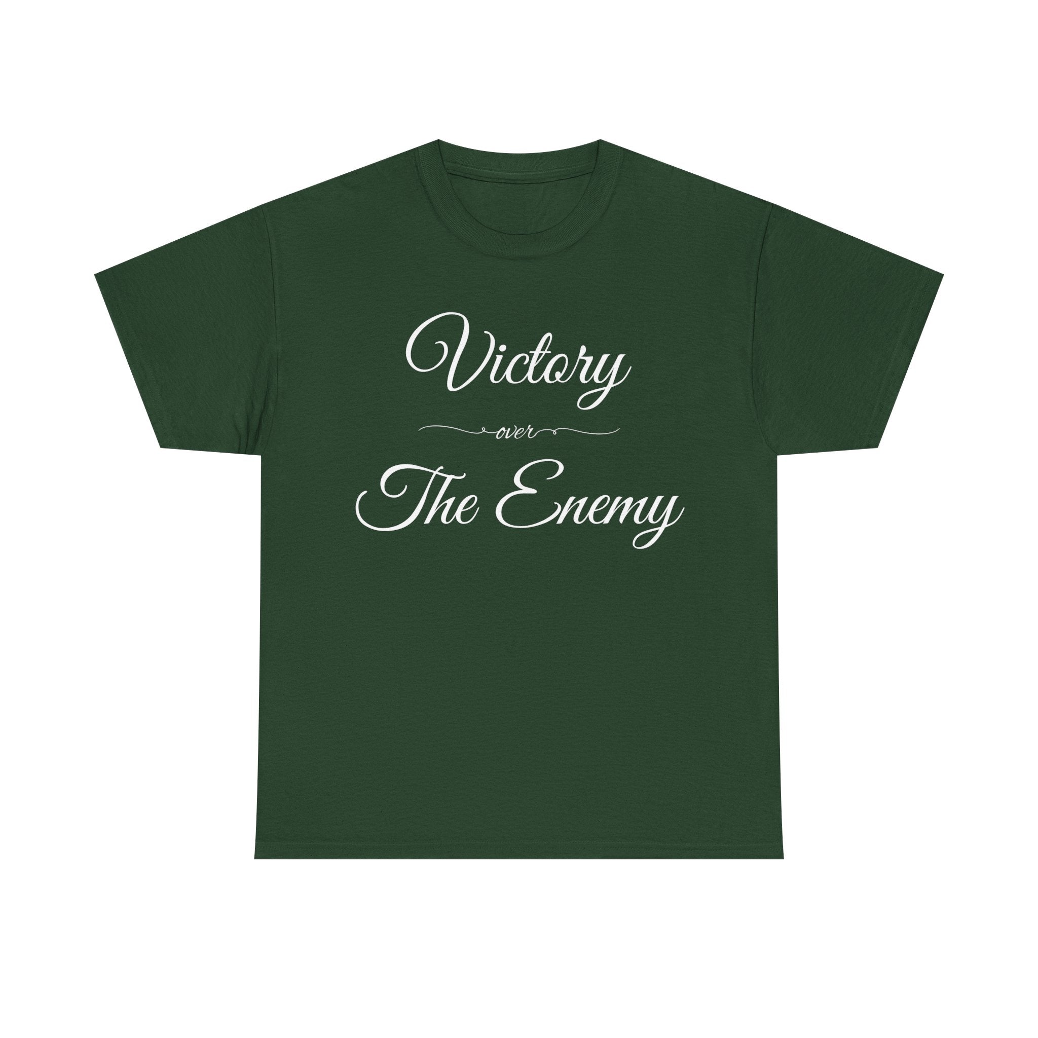Victory Over The Enemy Tee, Inspirational T-Shirt, Motivational Cotton Tee, Gift for Warriors, Casual Wear, Empowerment Shirt