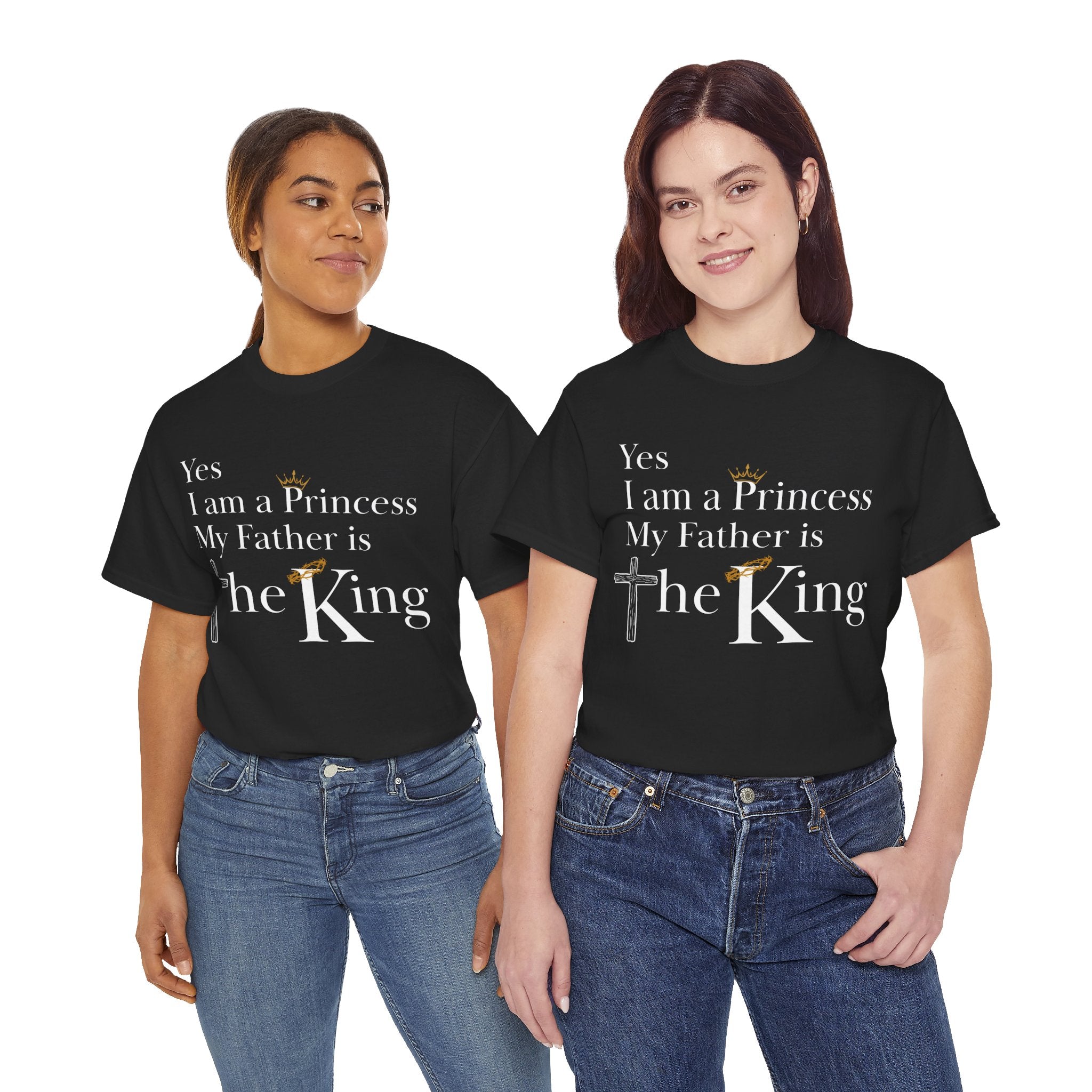 Christian Princess Tee - Inspirational Faith T-Shirt, Gift for Women, Casual Wear, Church Events, Everyday Comfort