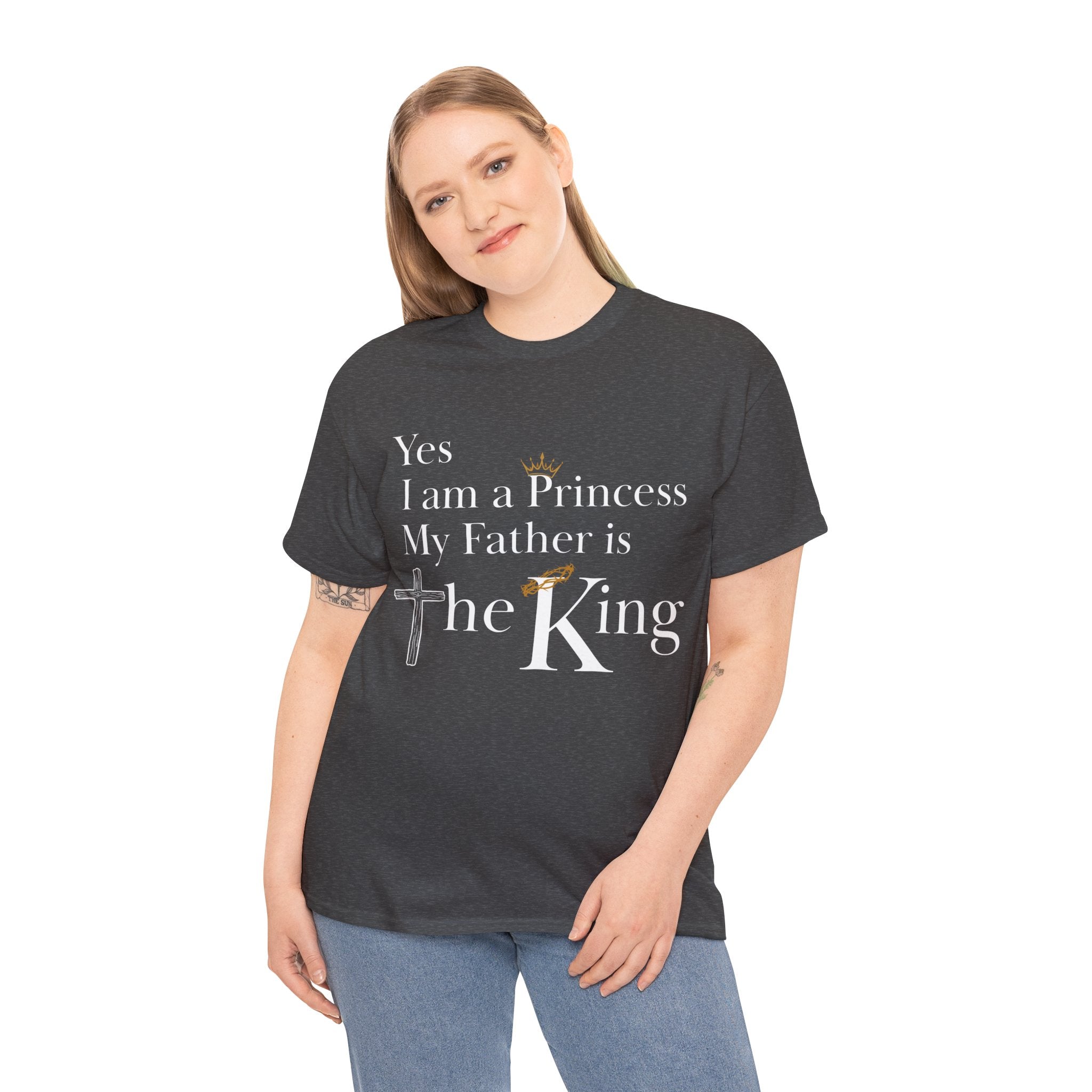 Christian Princess Tee - Inspirational Faith T-Shirt, Gift for Women, Casual Wear, Church Events, Everyday Comfort