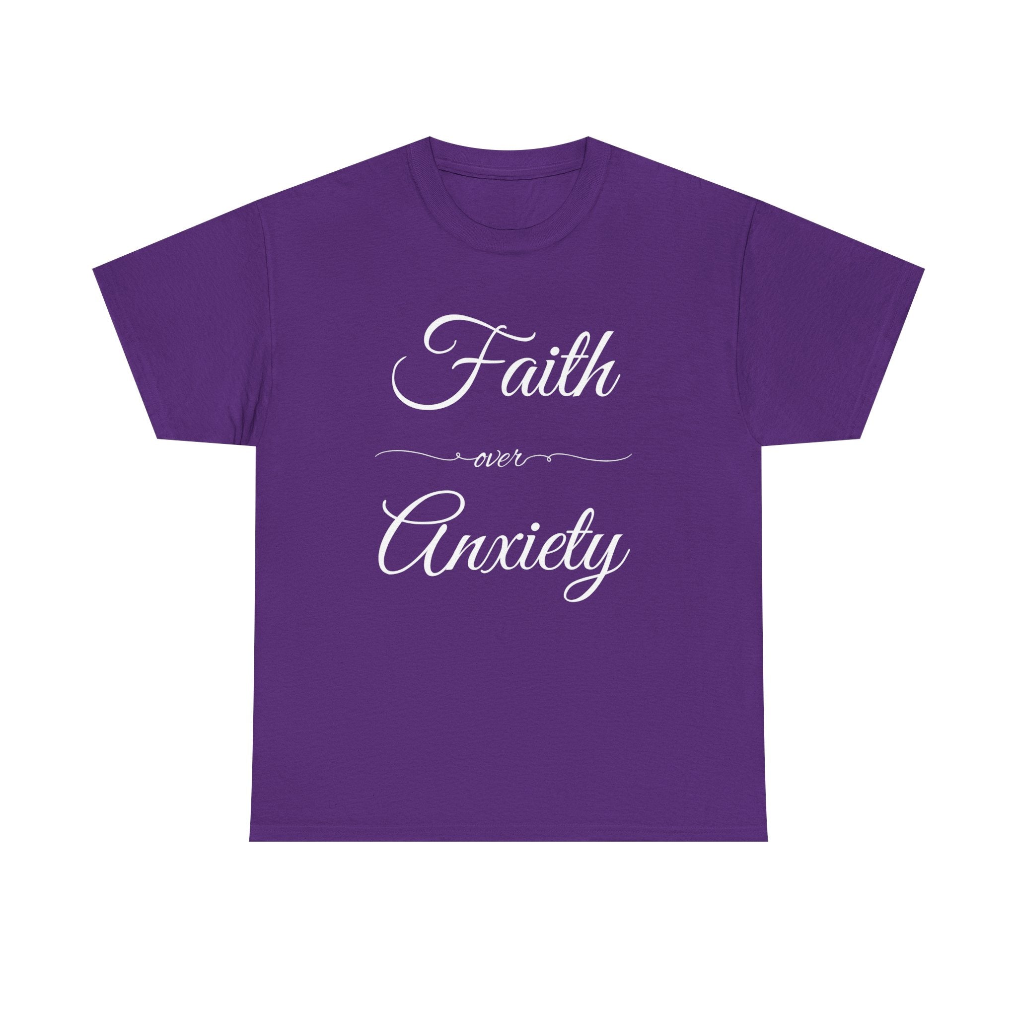 Faith Over Anxiety Unisex Heavy Cotton Tee, Motivational T-Shirt for Stress Relief, Mindfulness Apparel, Gift for Mental Health [...]
