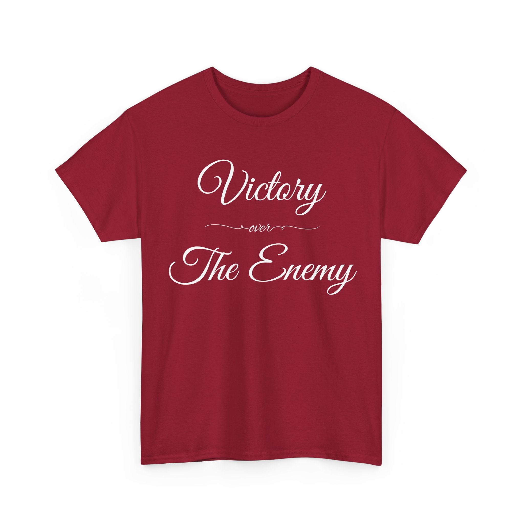 Victory Over The Enemy Tee, Inspirational T-Shirt, Motivational Cotton Tee, Gift for Warriors, Casual Wear, Empowerment Shirt