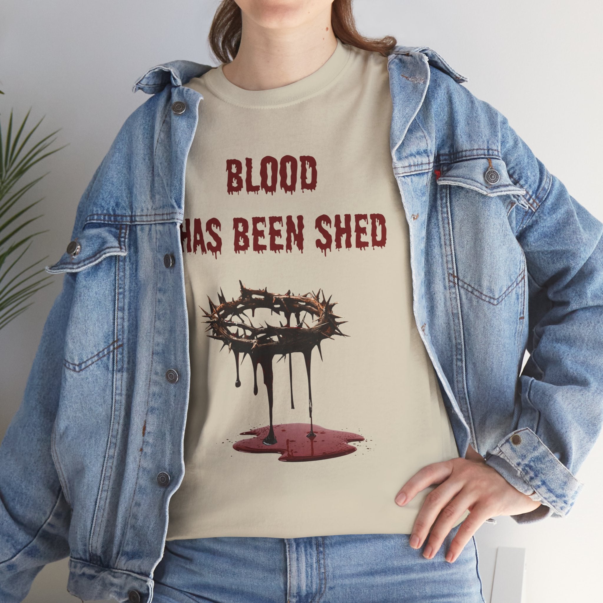 Faith-Inspired Halloween Graphic Tee, Unisex Heavy Cotton T-Shirt, Spiritual Apparel, Religious Gift, Church Event Wear, Unique Faith T-Shirt