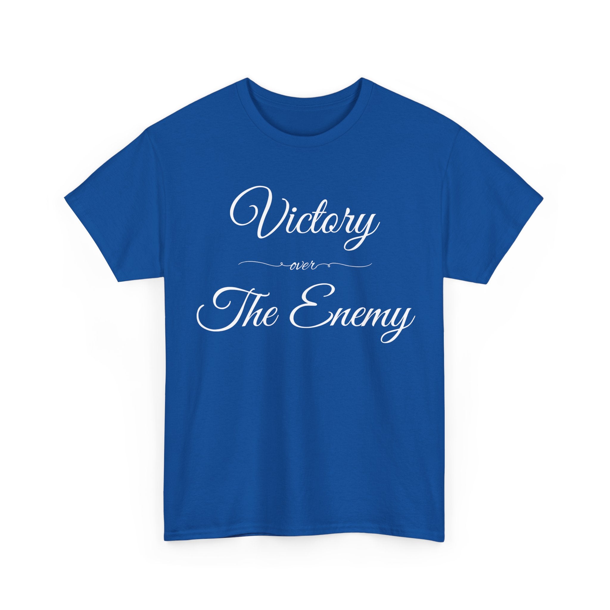 Victory Over The Enemy Tee, Inspirational T-Shirt, Motivational Cotton Tee, Gift for Warriors, Casual Wear, Empowerment Shirt
