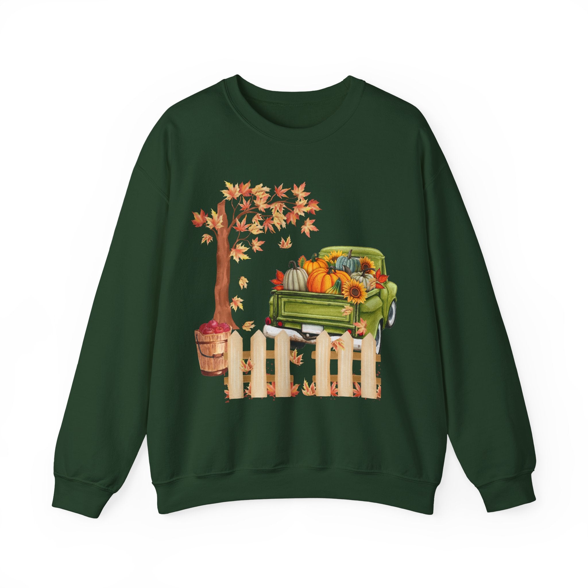 Autumn Vibes Crewneck Sweatshirt – Cozy Fall Apparel, Pumpkin Decor, Harvest Festival Fashion, Unisex Sweatshirt, Seasonal Layering