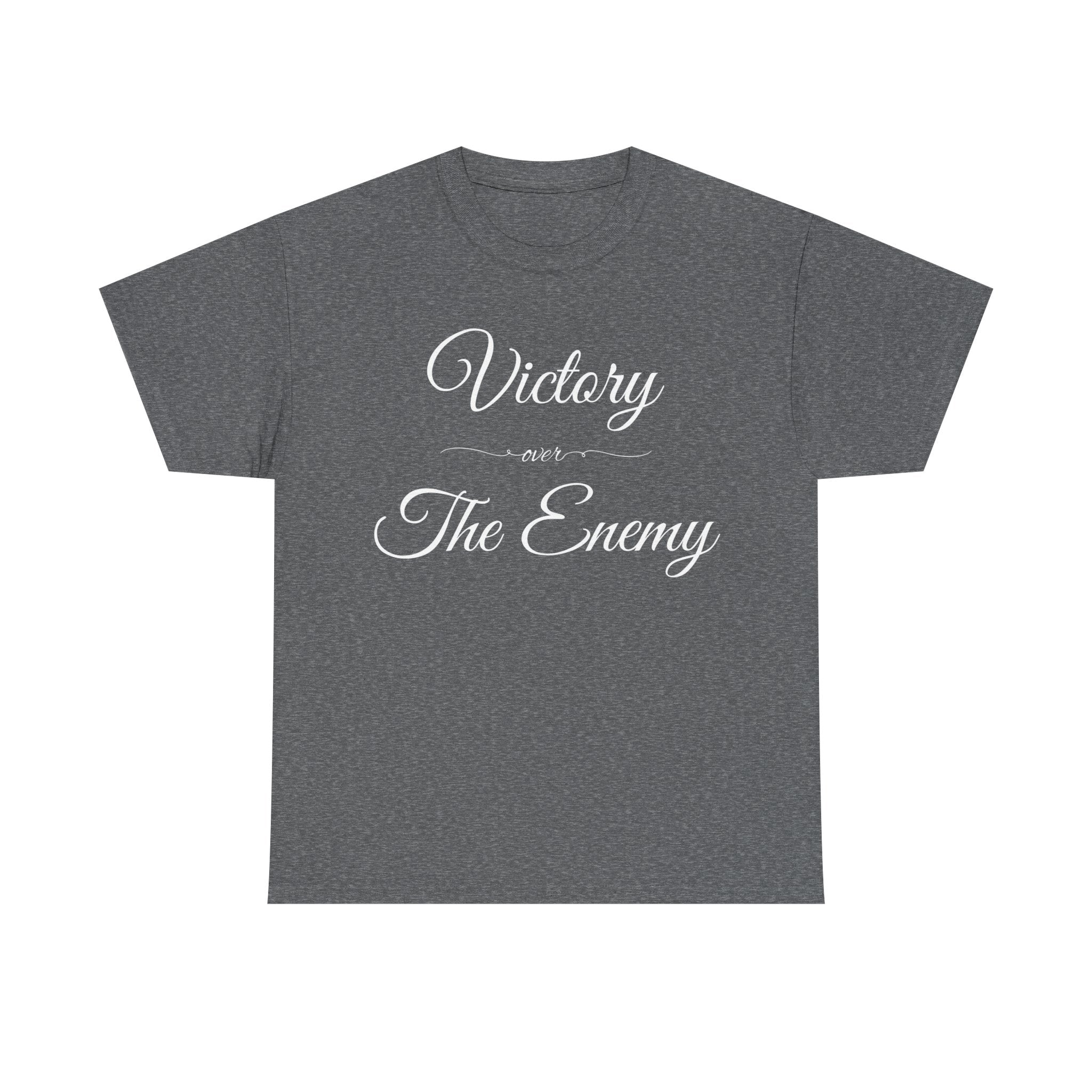 Victory Over The Enemy Tee, Inspirational T-Shirt, Motivational Cotton Tee, Gift for Warriors, Casual Wear, Empowerment Shirt