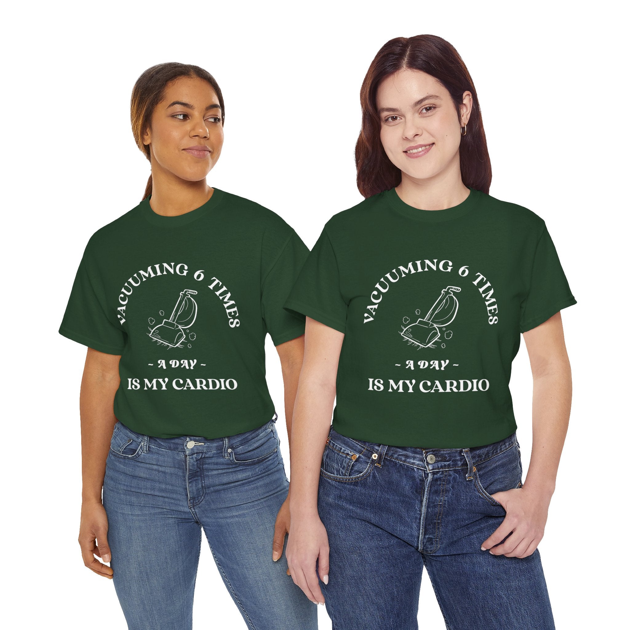 Vacuuming is My Cardio Unisex T-Shirt - Funny Cleaning Motivation Tee, Gift for Housekeepers, Homeowners, Birthday, Everyday Wear
