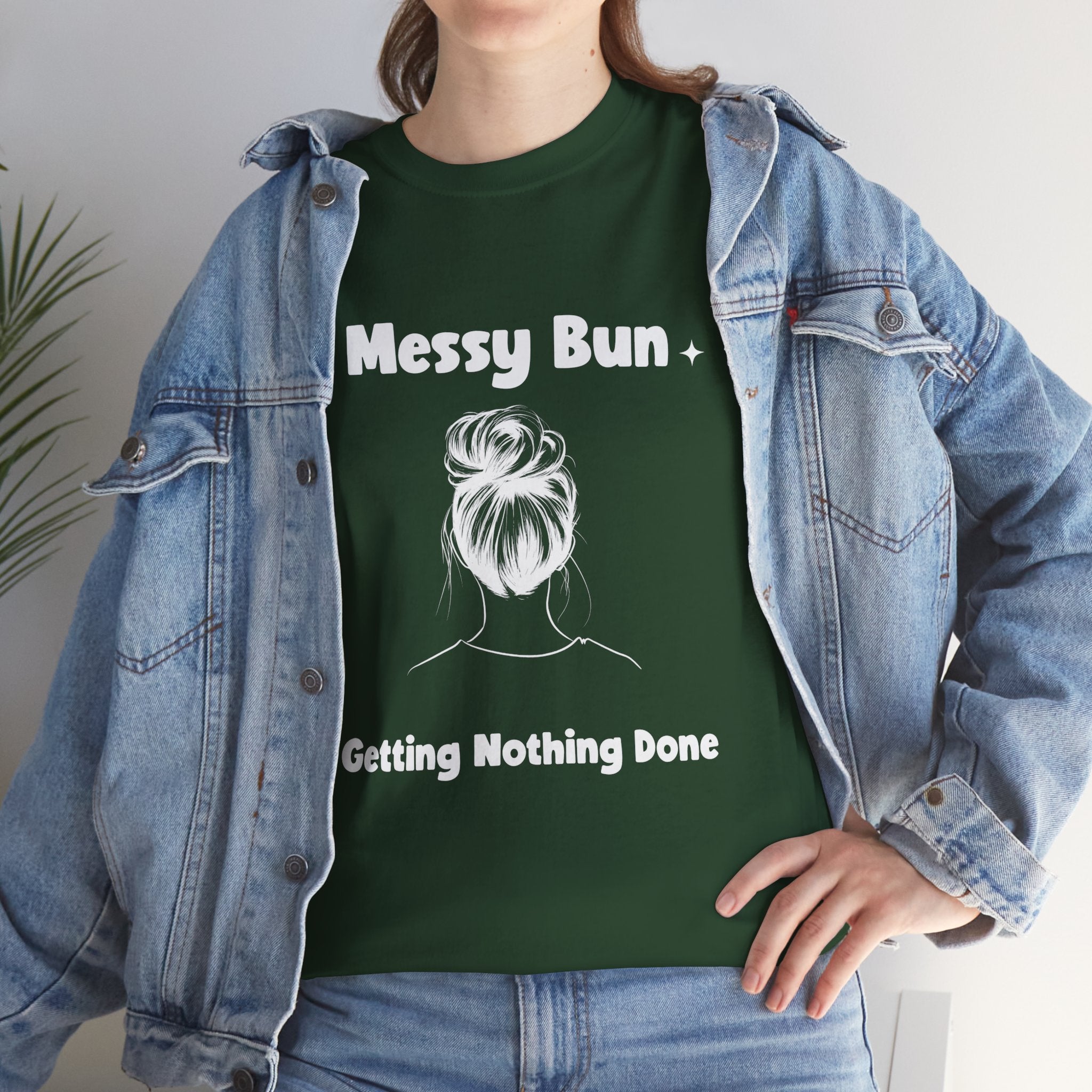 Messy Bun Getting Nothing Done Unisex Heavy Cotton Tee - Casual Everyday Tee for Home, Gift for Friends, Relaxed Fit for Women, Funny Quote Shirt, Ideal [...]