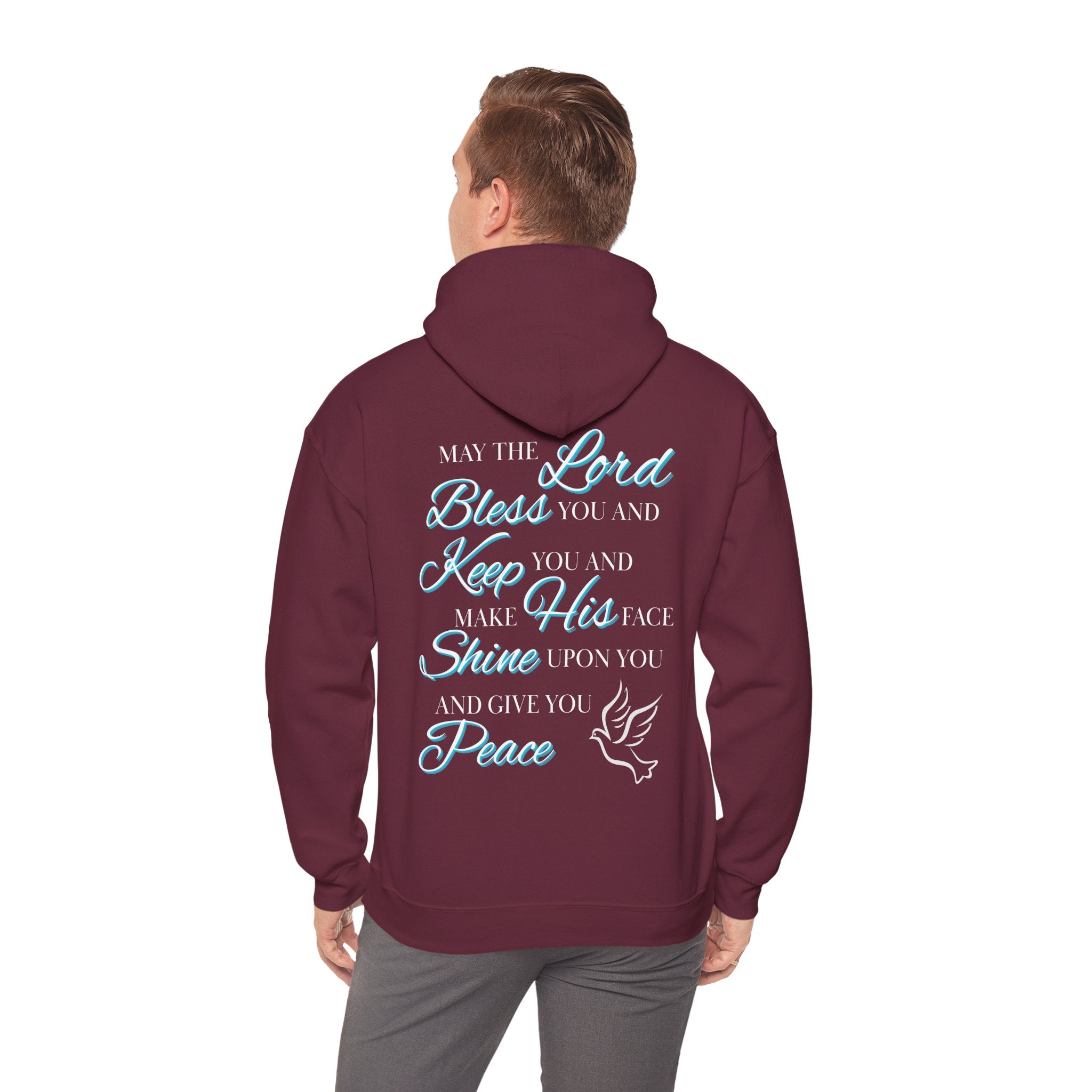 May The Lord Bless You And Keep You - Design on Back Hoodie