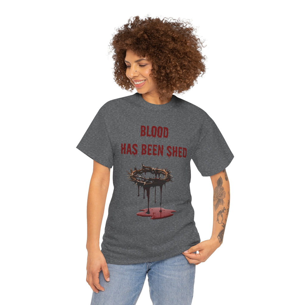 Faith-Inspired Halloween Graphic Tee, Unisex Heavy Cotton T-Shirt, Spiritual Apparel, Religious Gift, Church Event Wear, Unique Faith T-Shirt