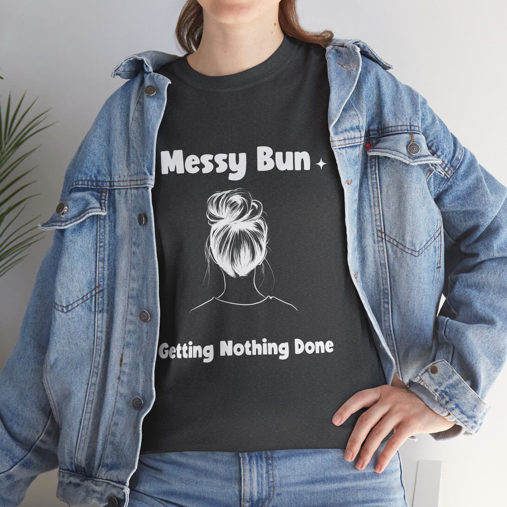 Messy Bun Getting Nothing Done Unisex Heavy Cotton Tee - Casual Everyday Tee for Home, Gift for Friends, Relaxed Fit for Women, Funny Quote Shirt, Ideal [...]