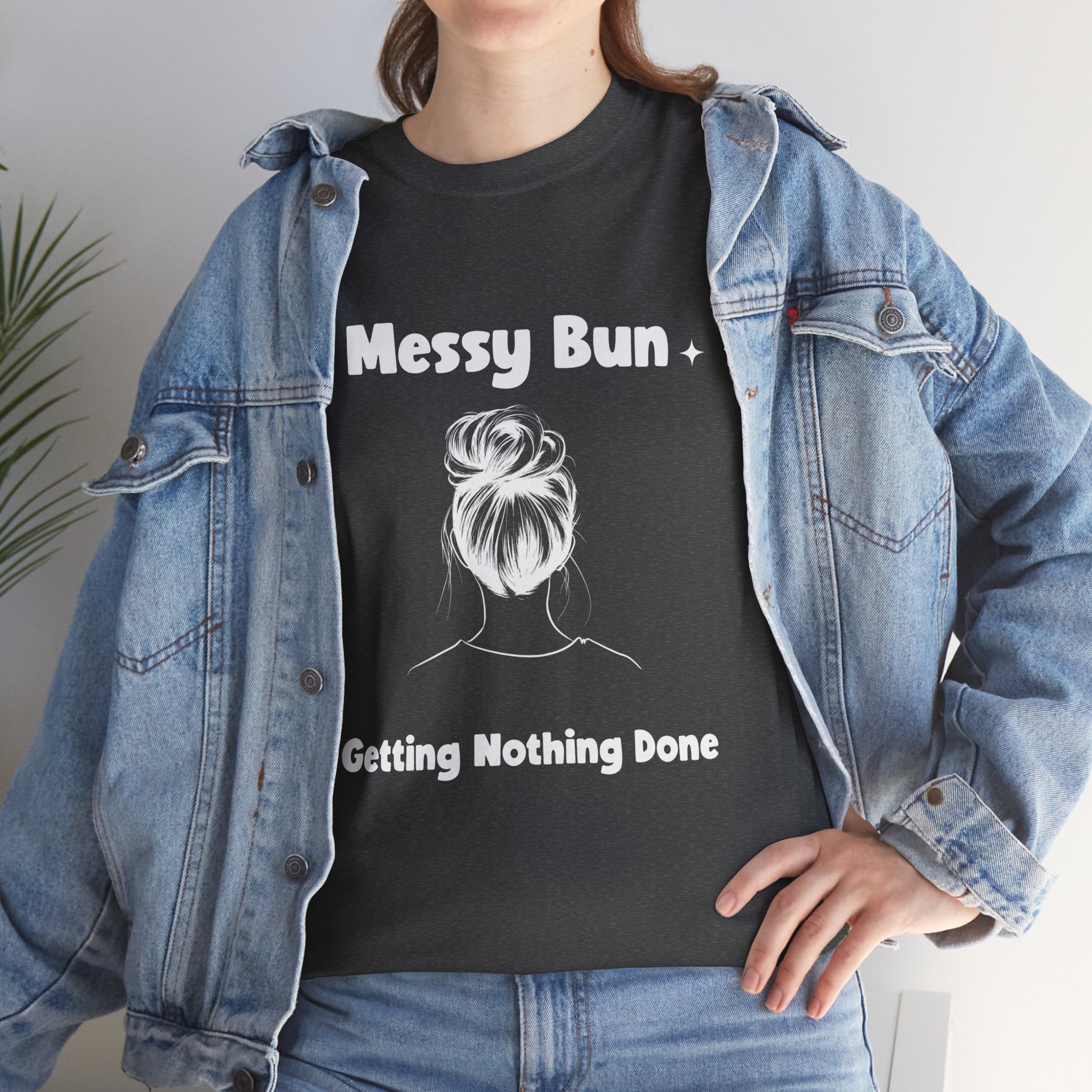 Messy Bun Getting Nothing Done Unisex Heavy Cotton Tee - Casual Everyday Tee for Home, Gift for Friends, Relaxed Fit for Women, Funny Quote Shirt, Ideal [...]