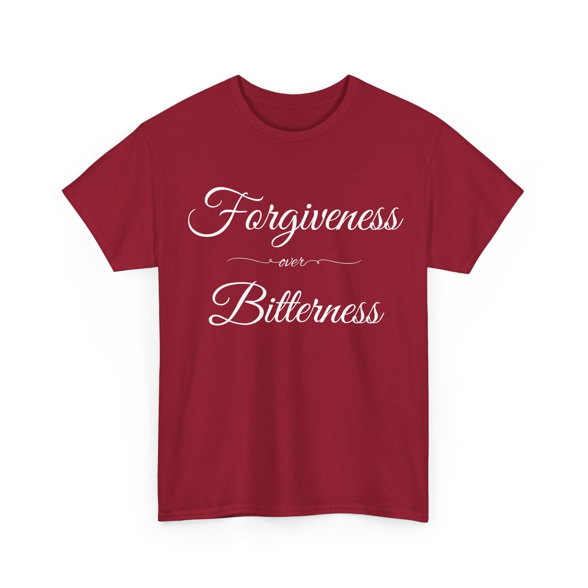 Forgiveness over Bitterness Tee, Inspirational T-Shirt, Positive Message Shirt, Unisex Cotton Tee, Thoughtful Gift for Friends