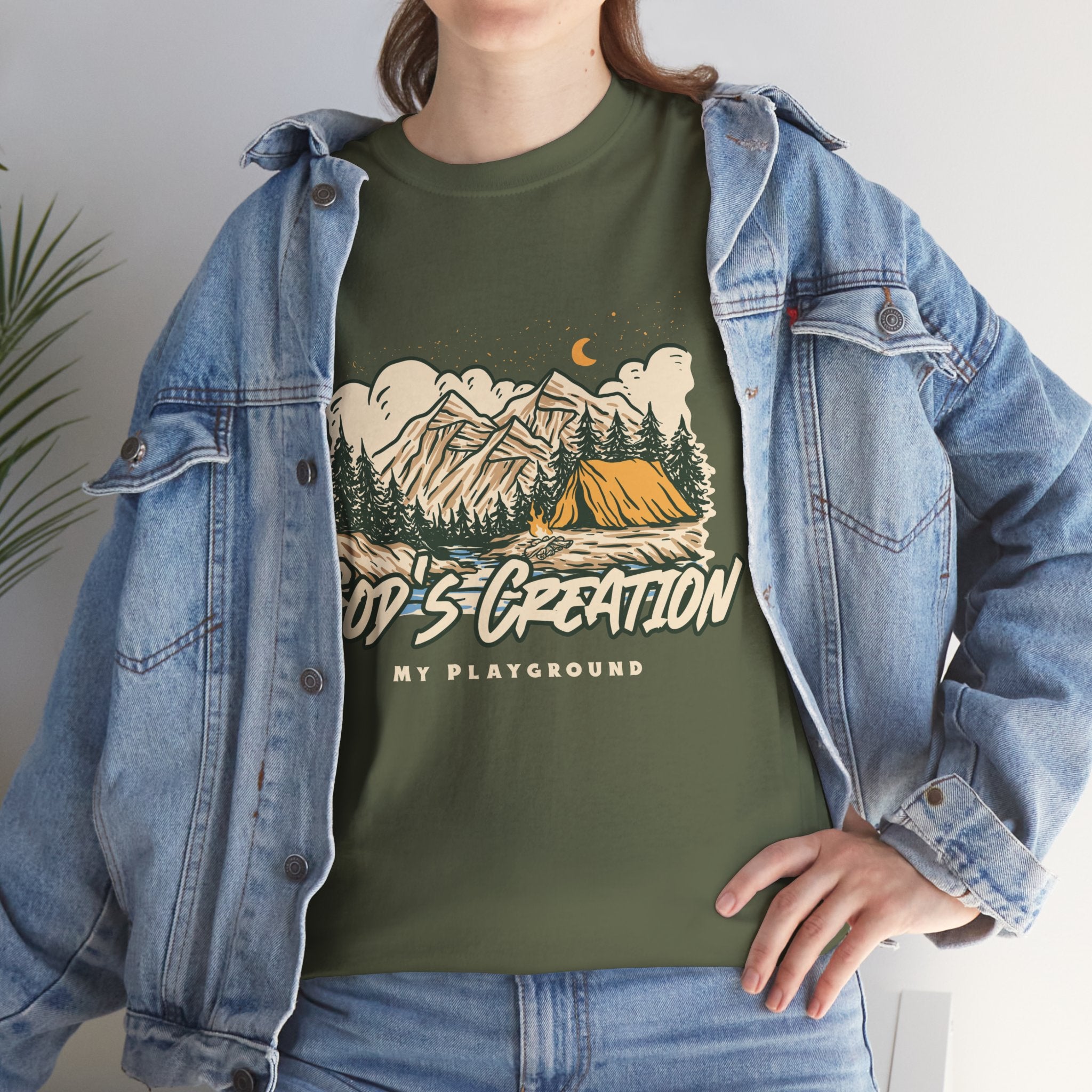 Nature-Inspired Unisex Heavy Cotton Tee, God’s Creation My Playground Shirt, Outdoor Enthusiast Apparel, Gift for Adventurers, Camping [...]
