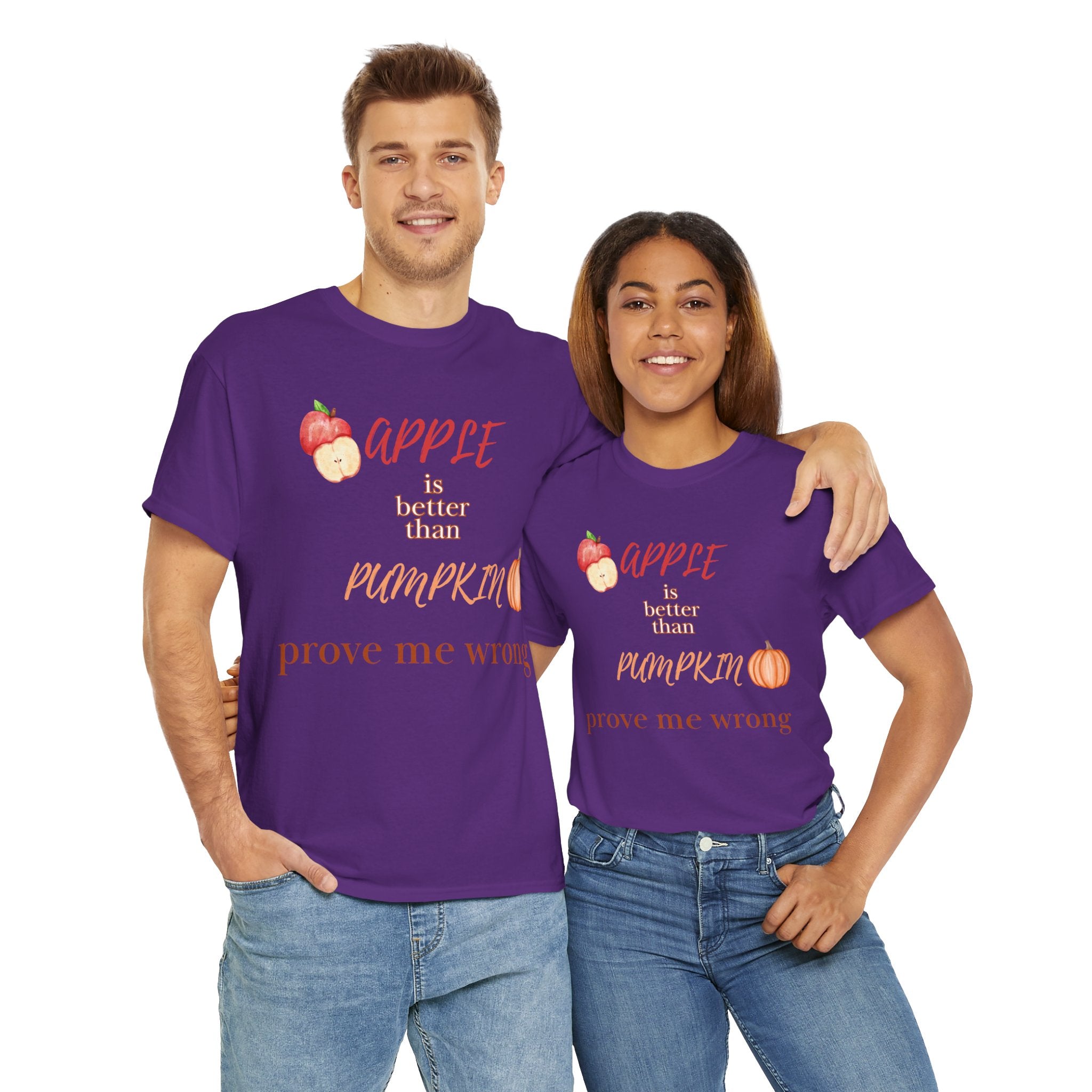 Apple Better Than Pumpkin Tee, Funny Autumn T-Shirt, Casual Halloween Shirt, Fall Holiday Apparel, Gift for Friends