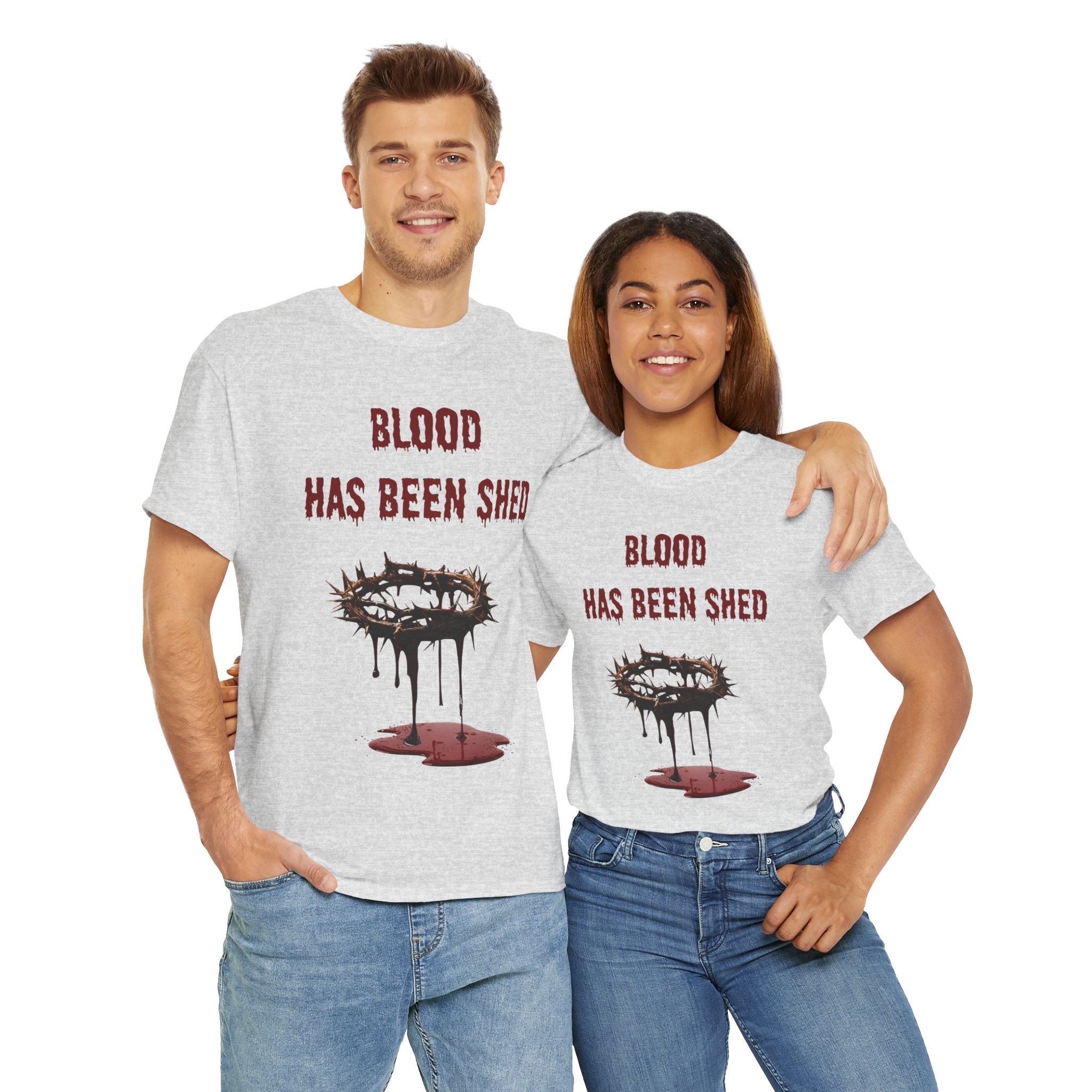 Faith-Inspired Halloween Graphic Tee, Unisex Heavy Cotton T-Shirt, Spiritual Apparel, Religious Gift, Church Event Wear, Unique Faith T-Shirt