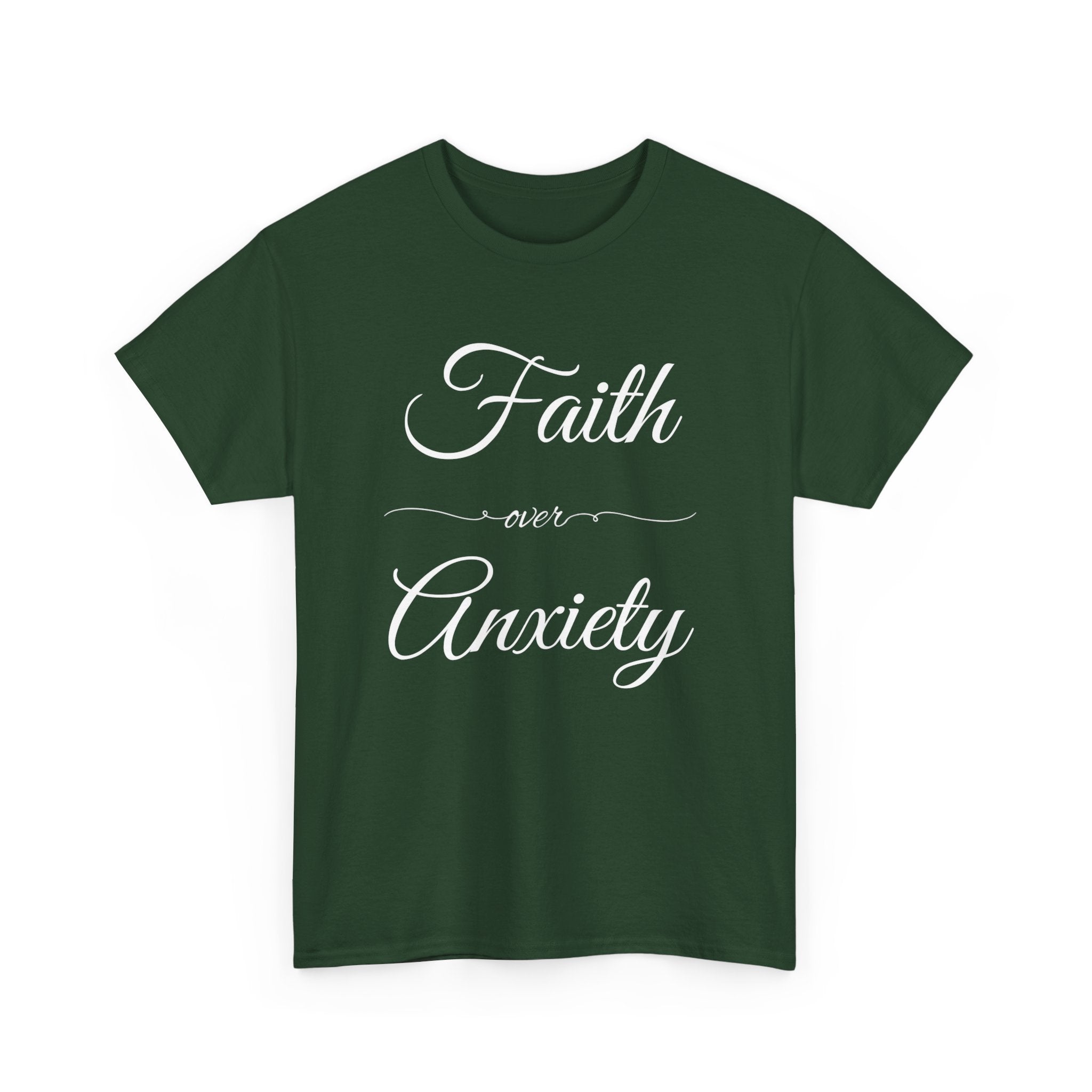 Faith Over Anxiety Unisex Heavy Cotton Tee, Motivational T-Shirt for Stress Relief, Mindfulness Apparel, Gift for Mental Health [...]