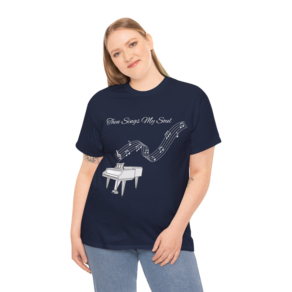 Melodic Soul Unisex Tee | Music Lover's Gift, Creative Expression, Casual Wear, Piano Art, Gift for Musicians
