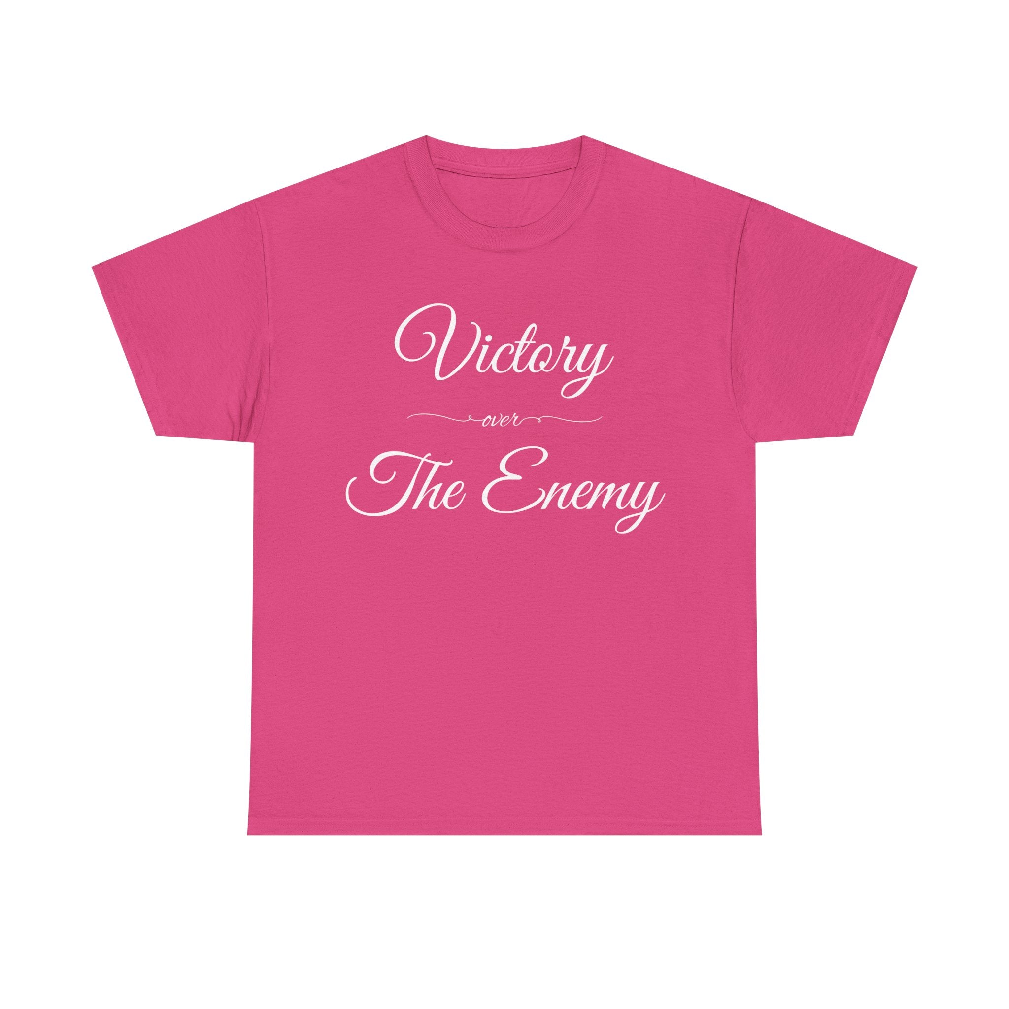 Victory Over The Enemy Tee, Inspirational T-Shirt, Motivational Cotton Tee, Gift for Warriors, Casual Wear, Empowerment Shirt