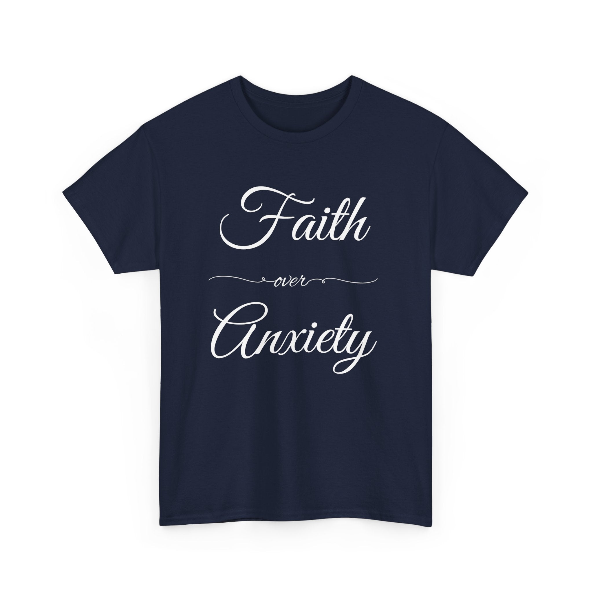 Faith Over Anxiety Unisex Heavy Cotton Tee, Motivational T-Shirt for Stress Relief, Mindfulness Apparel, Gift for Mental Health [...]