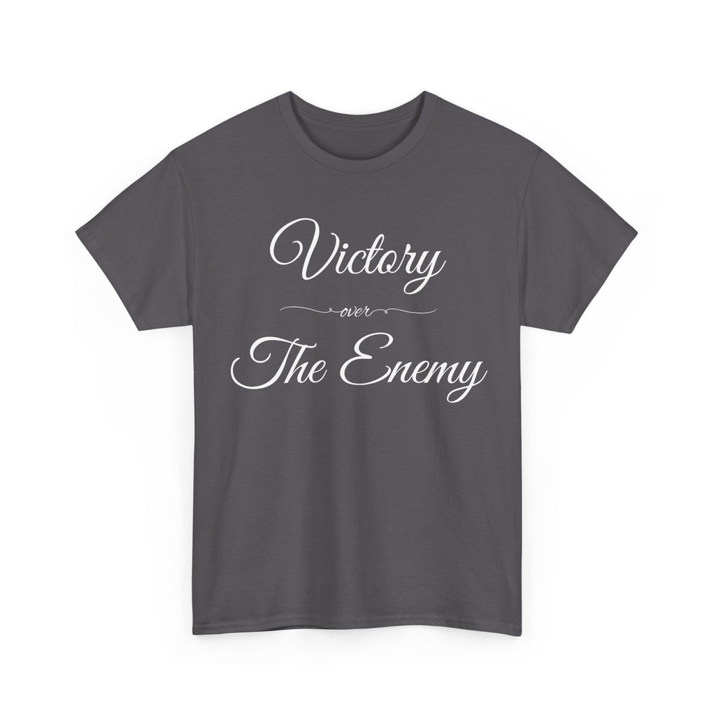 Victory Over The Enemy Tee, Inspirational T-Shirt, Motivational Cotton Tee, Gift for Warriors, Casual Wear, Empowerment Shirt
