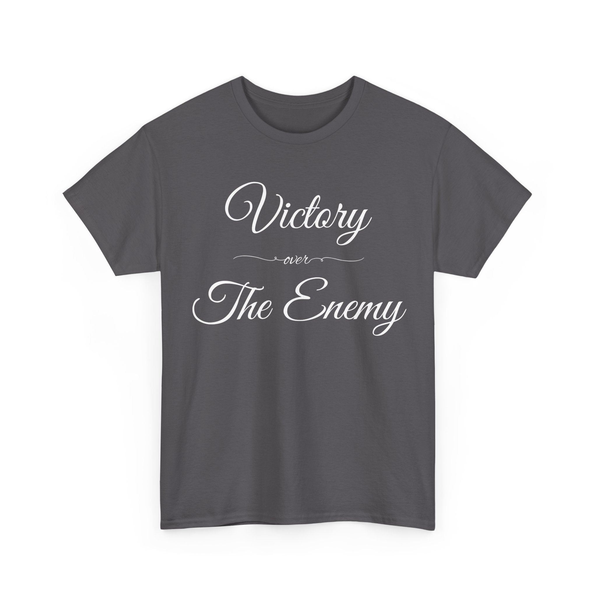 Victory Over The Enemy Tee, Inspirational T-Shirt, Motivational Cotton Tee, Gift for Warriors, Casual Wear, Empowerment Shirt