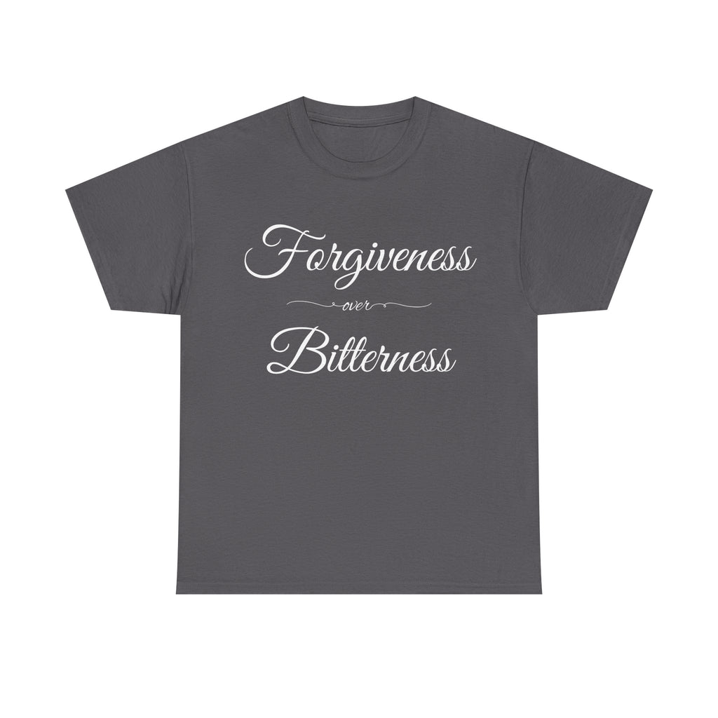 Forgiveness over Bitterness Tee, Inspirational T-Shirt, Positive Message Shirt, Unisex Cotton Tee, Thoughtful Gift for Friends