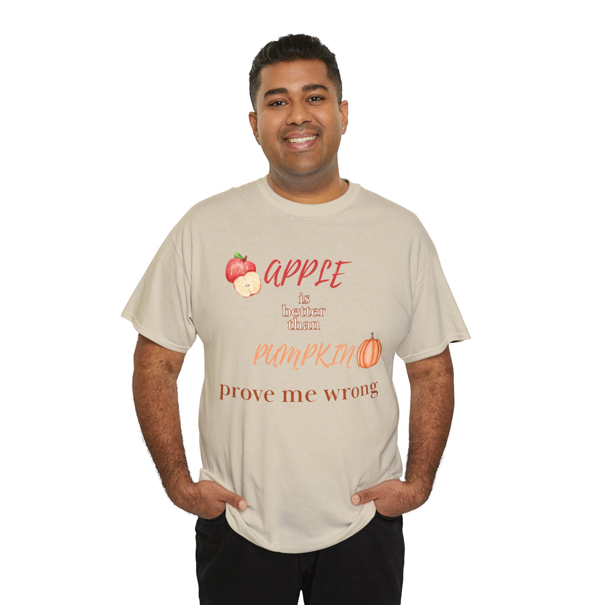 Apple Better Than Pumpkin Tee, Funny Autumn T-Shirt, Casual Halloween Shirt, Fall Holiday Apparel, Gift for Friends