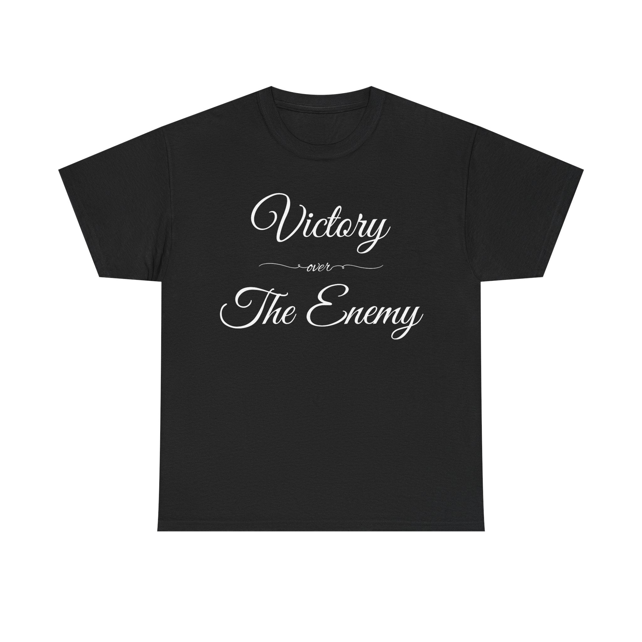 Victory Over The Enemy Tee, Inspirational T-Shirt, Motivational Cotton Tee, Gift for Warriors, Casual Wear, Empowerment Shirt