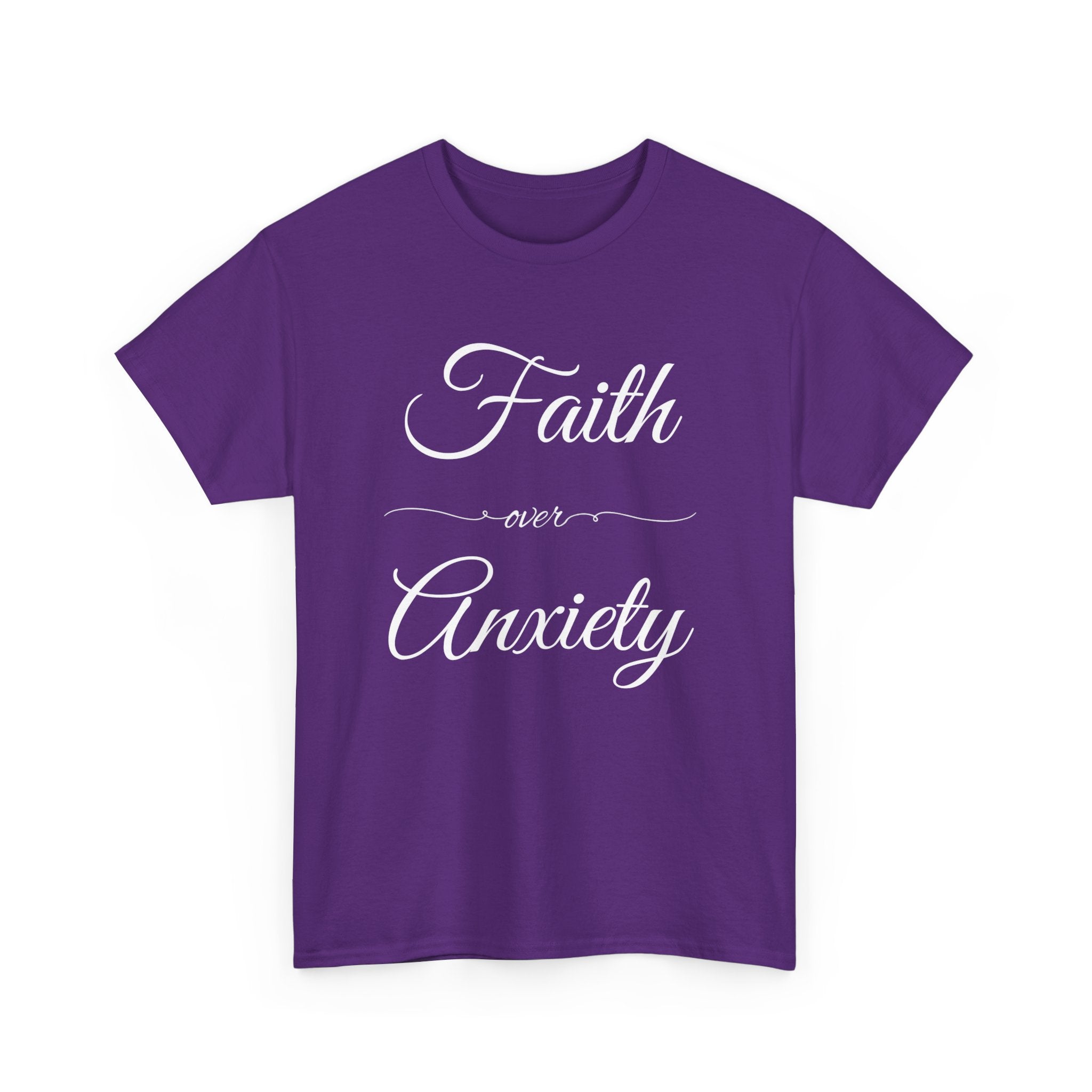 Faith Over Anxiety Unisex Heavy Cotton Tee, Motivational T-Shirt for Stress Relief, Mindfulness Apparel, Gift for Mental Health [...]