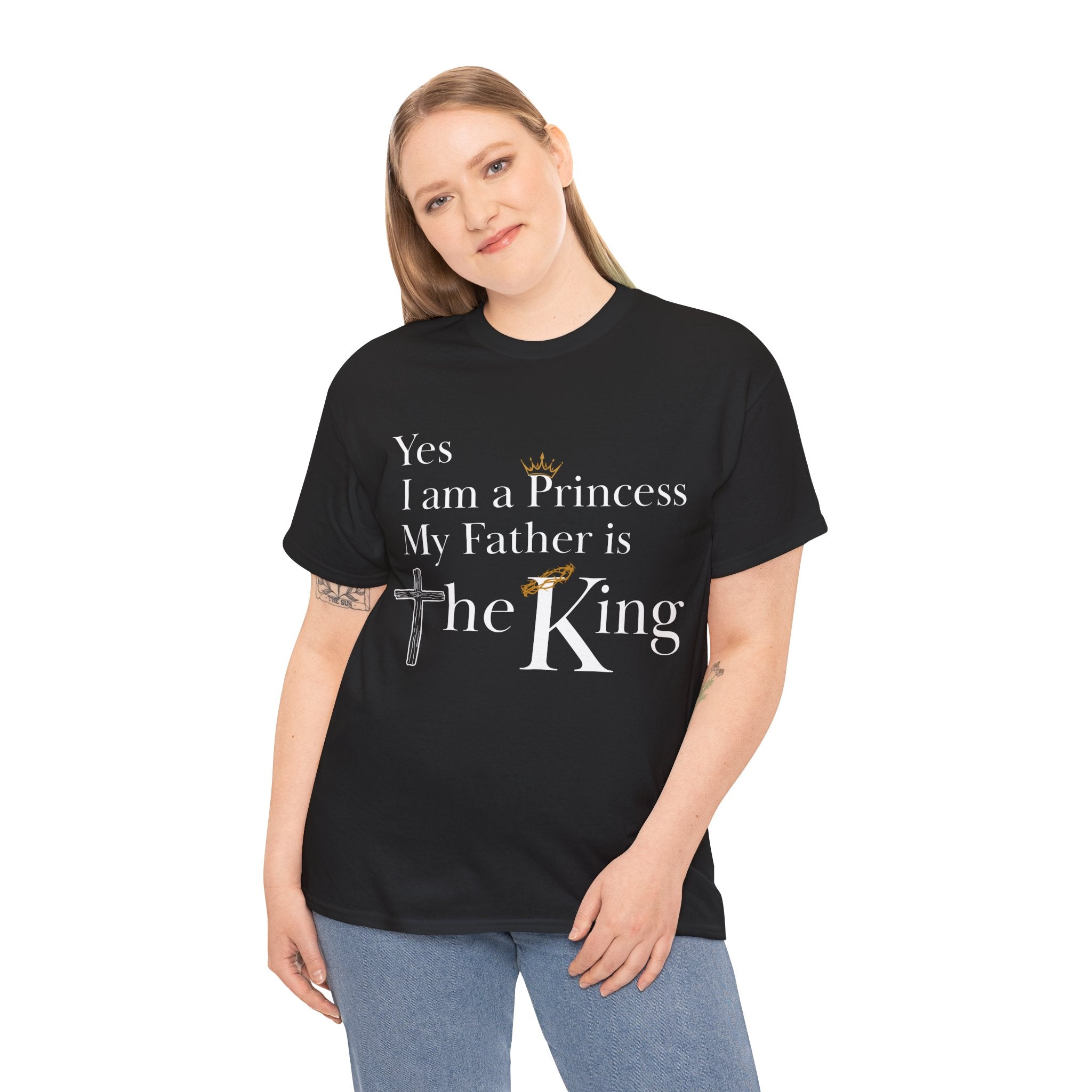 Christian Princess Tee - Inspirational Faith T-Shirt, Gift for Women, Casual Wear, Church Events, Everyday Comfort