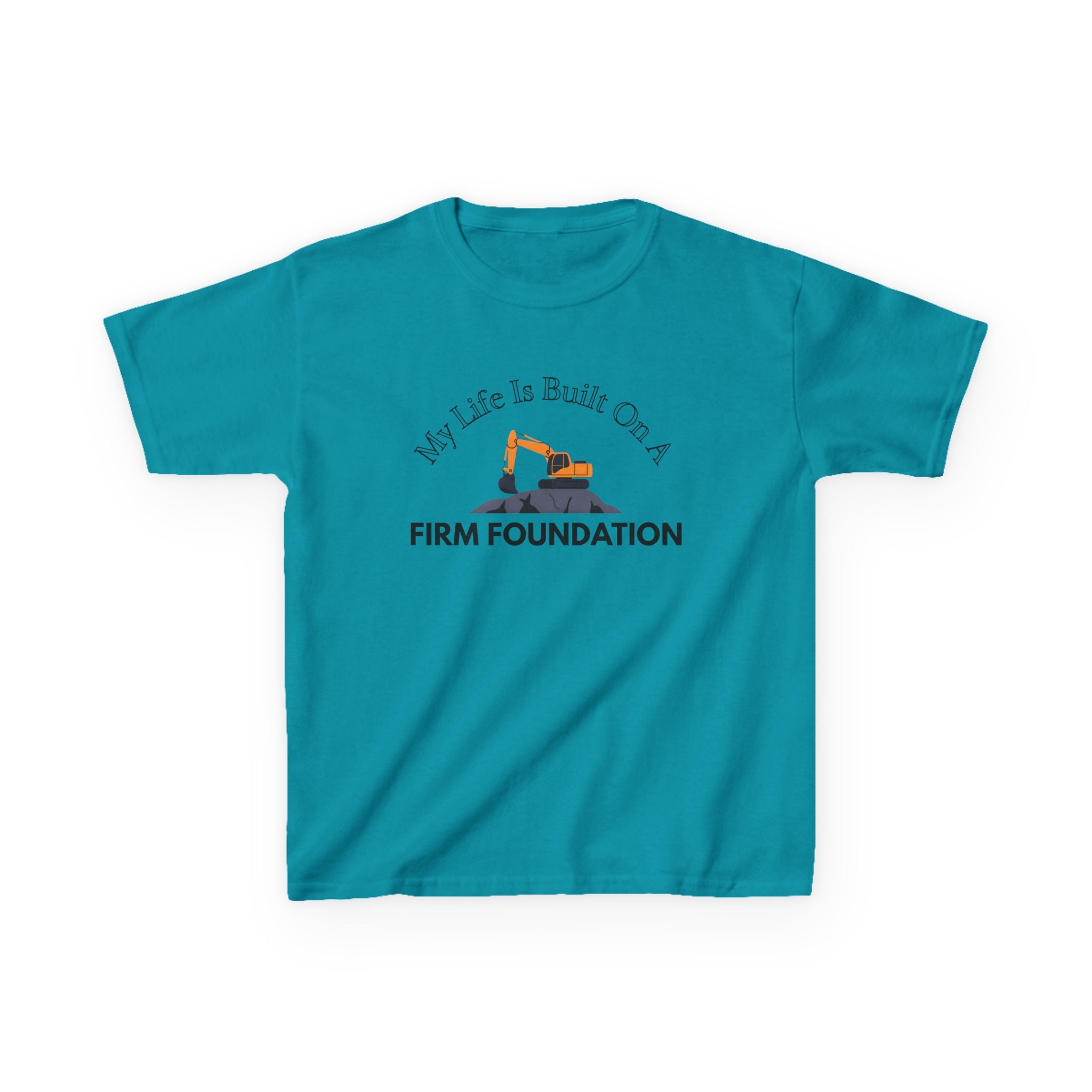 Kids Tee - My Life is Built on a Firm Foundation Construction Image