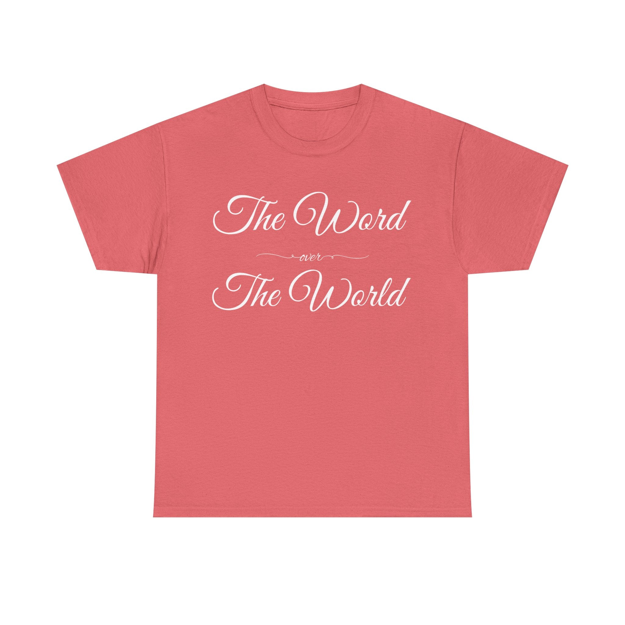 Inspirational Unisex Heavy Cotton Tee - The Word Over The World - Motivational Shirt, Gift for Friends, Cousins, Family, Casual Wear, [...]