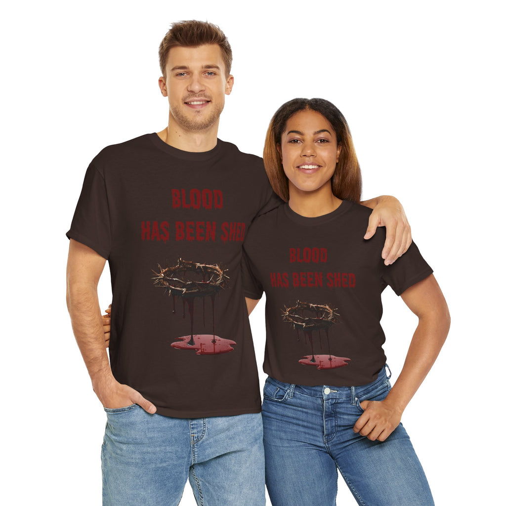 Faith-Inspired Halloween Graphic Tee, Unisex Heavy Cotton T-Shirt, Spiritual Apparel, Religious Gift, Church Event Wear, Unique Faith T-Shirt