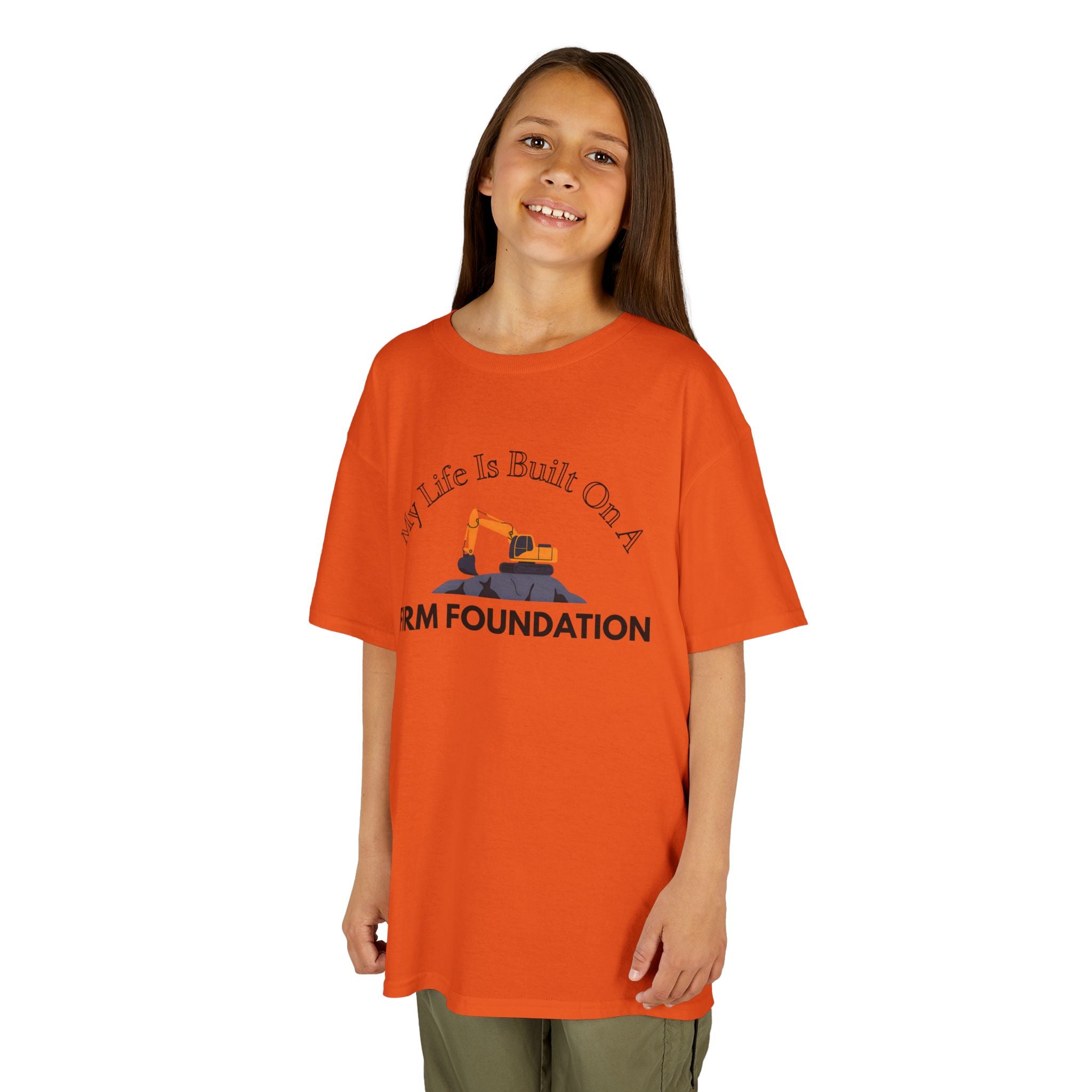 Kids Tee - My Life is Built on a Firm Foundation Construction Image