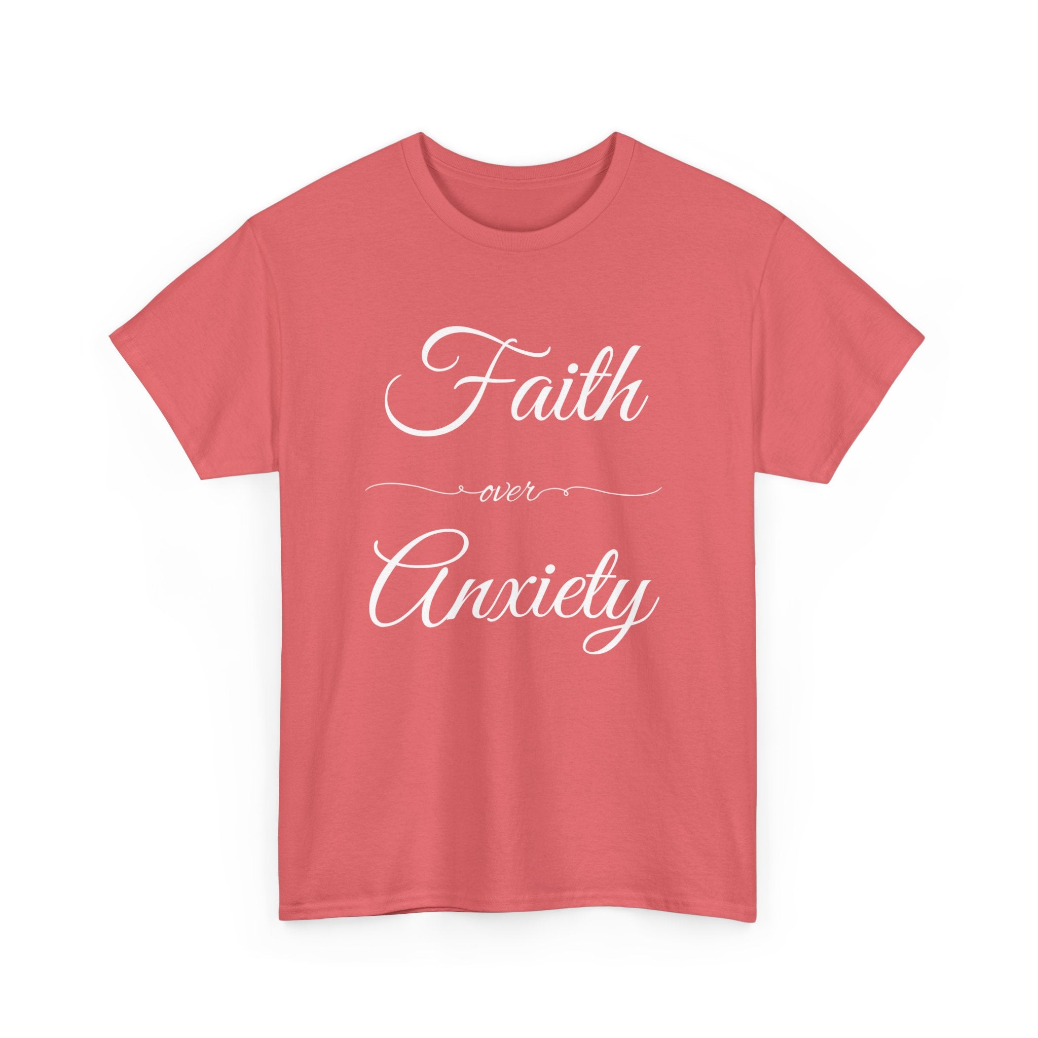 Faith Over Anxiety Unisex Heavy Cotton Tee, Motivational T-Shirt for Stress Relief, Mindfulness Apparel, Gift for Mental Health [...]