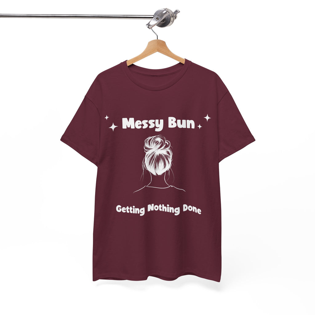 Messy Bun Getting Nothing Done Unisex Heavy Cotton Tee - Casual Everyday Tee for Home, Gift for Friends, Relaxed Fit for Women, Funny Quote Shirt, Ideal [...]