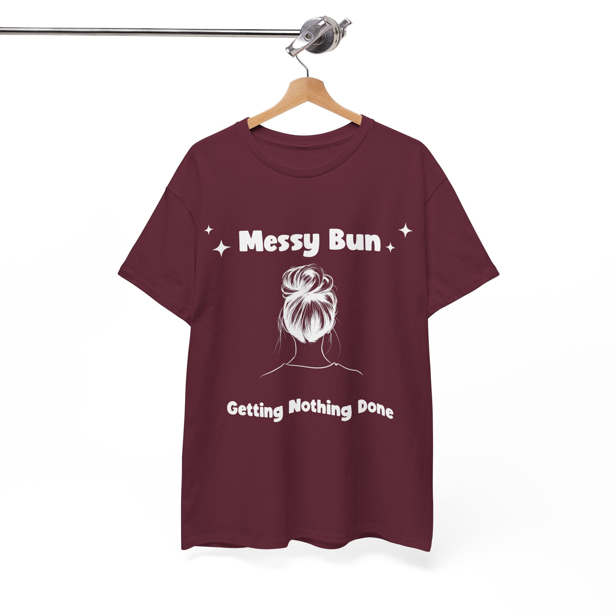 Messy Bun Getting Nothing Done Unisex Heavy Cotton Tee - Casual Everyday Tee for Home, Gift for Friends, Relaxed Fit for Women, Funny Quote Shirt, Ideal [...]