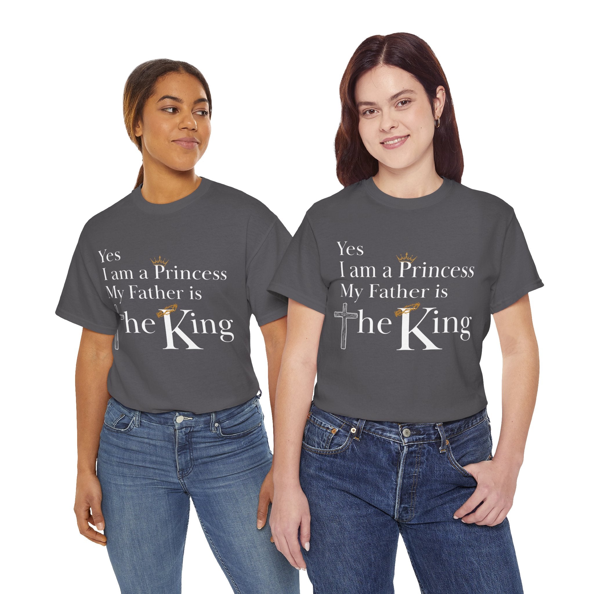 Christian Princess Tee - Inspirational Faith T-Shirt, Gift for Women, Casual Wear, Church Events, Everyday Comfort