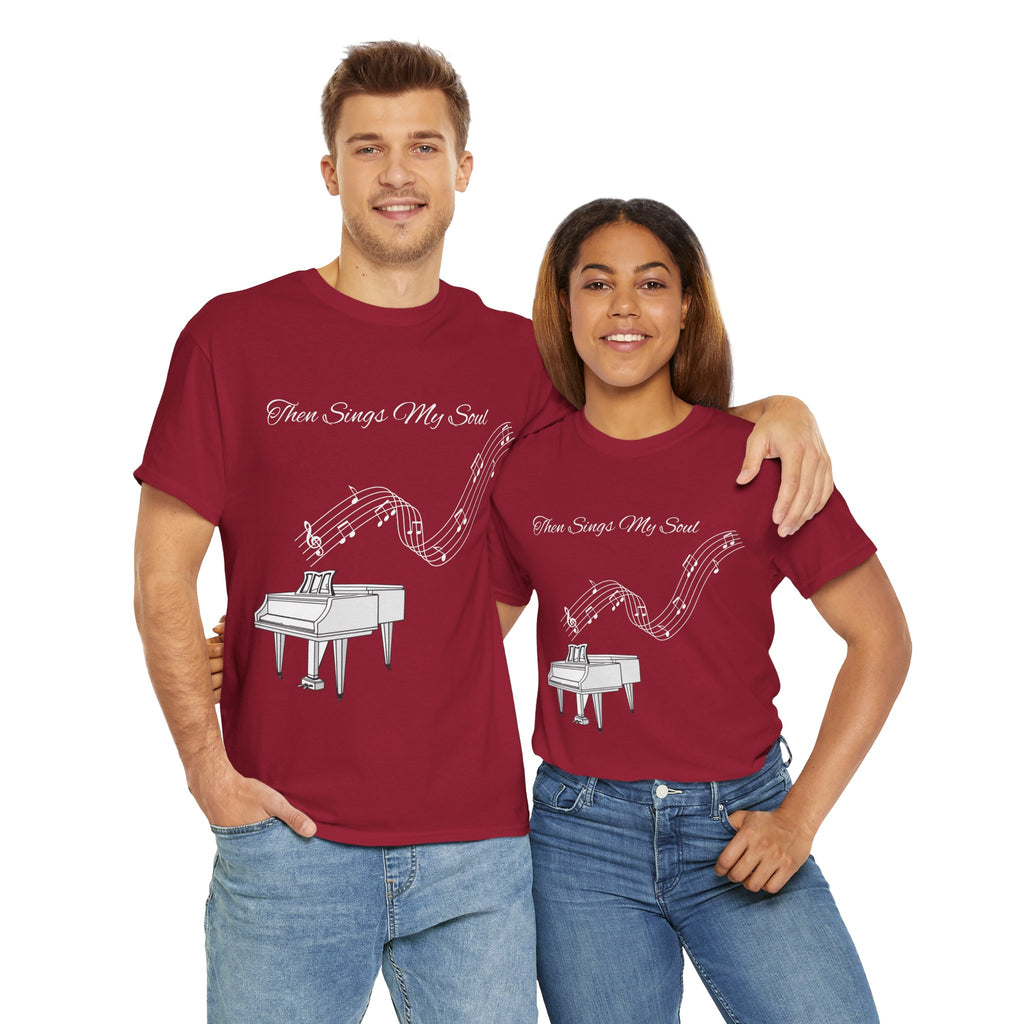 Melodic Soul Unisex Tee | Music Lover's Gift, Creative Expression, Casual Wear, Piano Art, Gift for Musicians