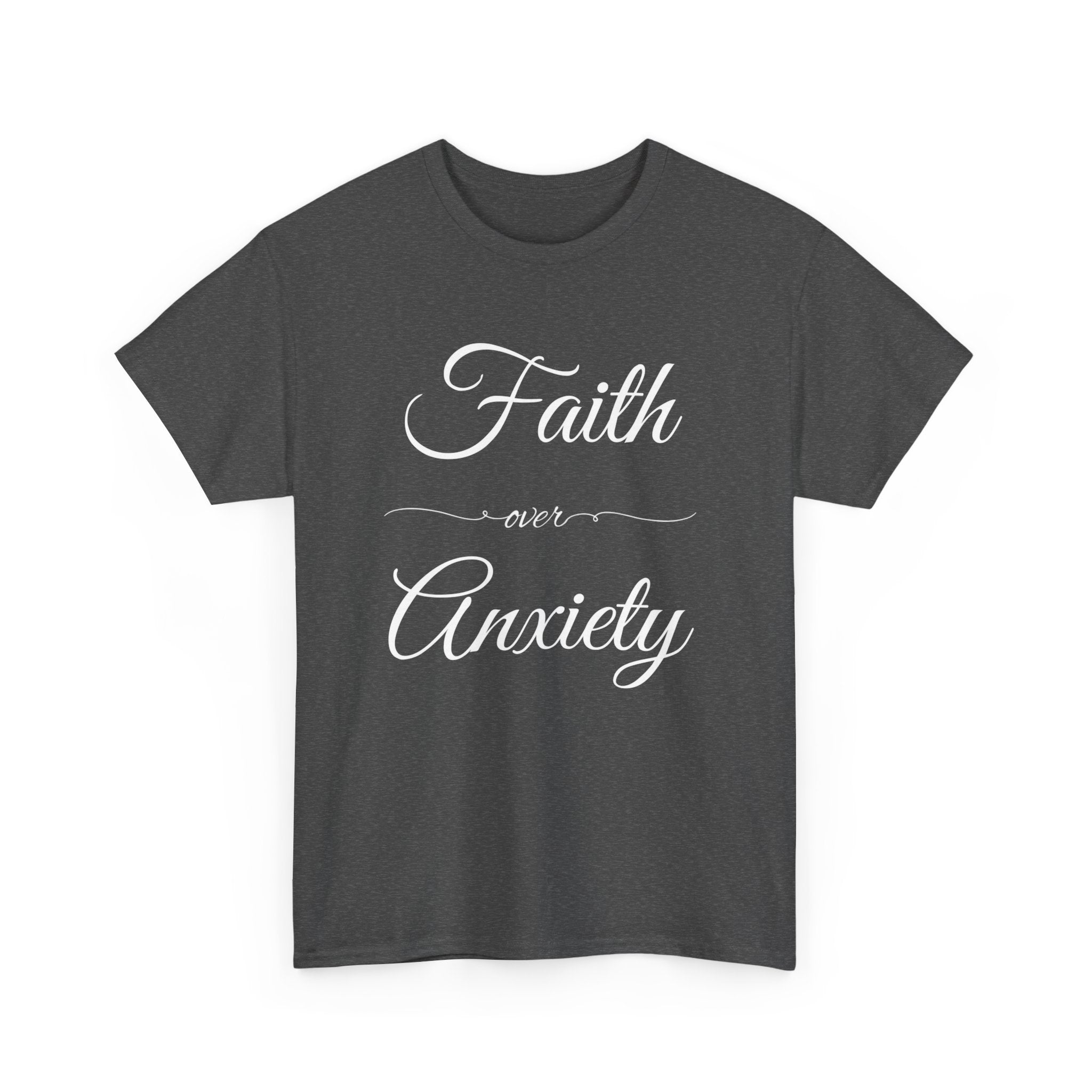 Faith Over Anxiety Unisex Heavy Cotton Tee, Motivational T-Shirt for Stress Relief, Mindfulness Apparel, Gift for Mental Health [...]