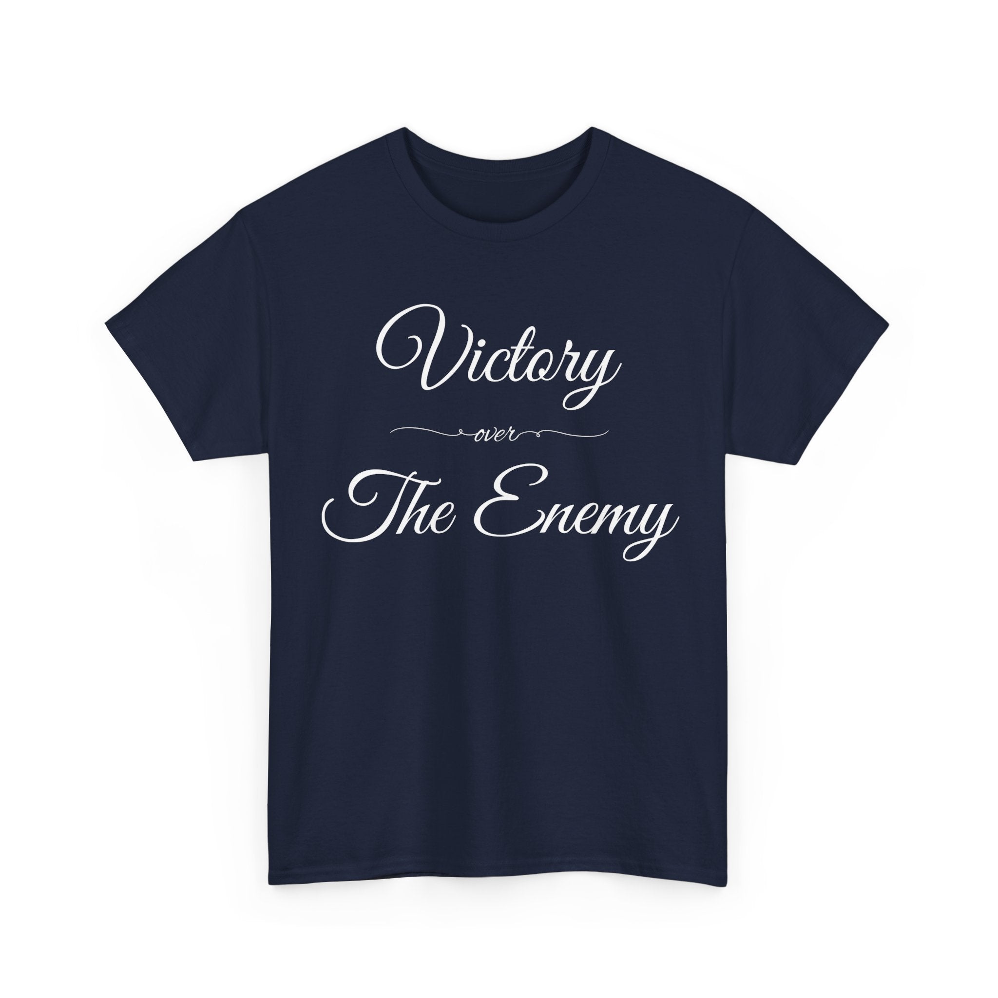 Victory Over The Enemy Tee, Inspirational T-Shirt, Motivational Cotton Tee, Gift for Warriors, Casual Wear, Empowerment Shirt