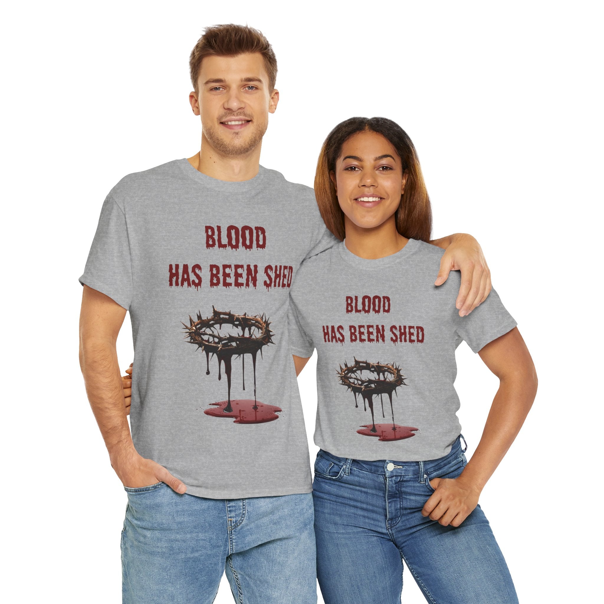 Faith-Inspired Halloween Graphic Tee, Unisex Heavy Cotton T-Shirt, Spiritual Apparel, Religious Gift, Church Event Wear, Unique Faith T-Shirt