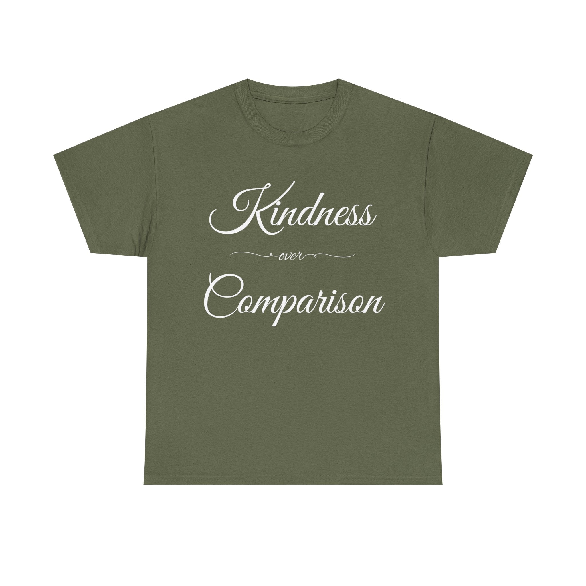 Kindness Over Comparison Unisex Tee, Inspirational Graphic T-Shirt, Gift for Friends, Motivational Shirt, Everyday Wear, Casual Style